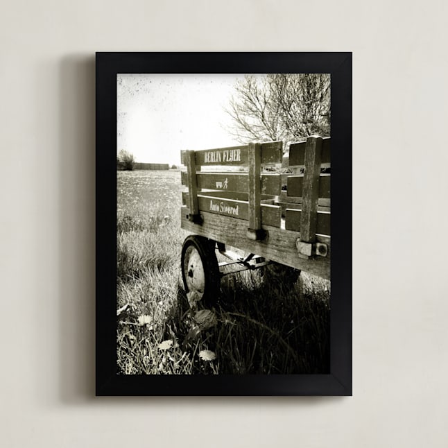 "Berlin Flyer" - Art Print in Sepia by Misty Hughes - Framed