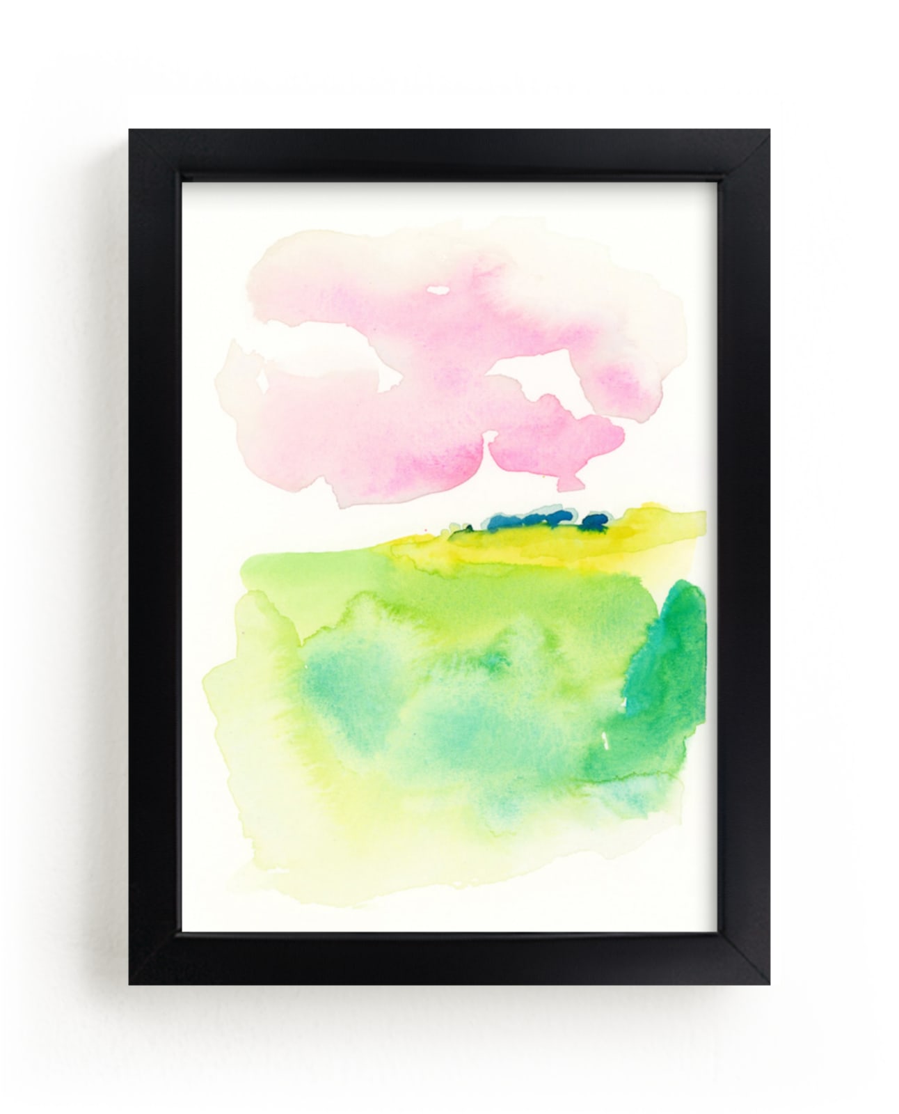 "Distant" - Art Print in Green Pastures by Lindsay Megahed - Framed