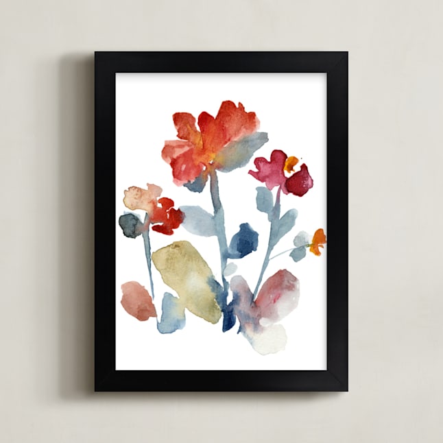"Nouveau Boheme_Japanese garden IV" - Art Print in Persimmon by Kiana Lee - Framed