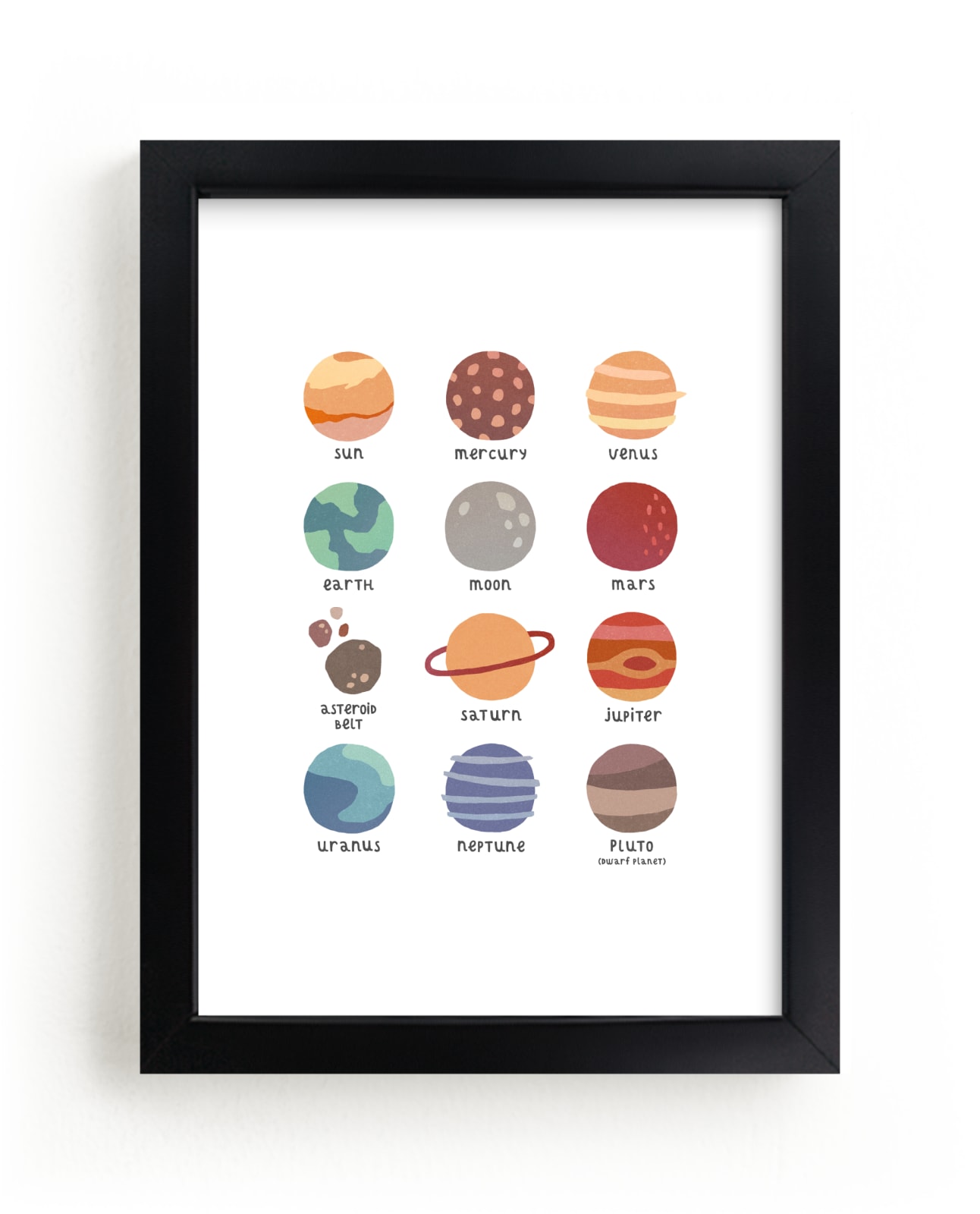 "Our Solar System" - Art Print by McKenna Sato in beautiful frame options and a variety of sizes.