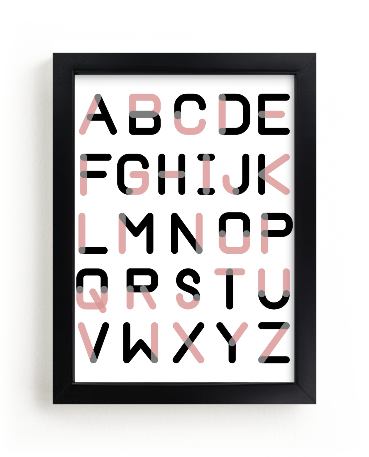 "Color Font Alphabet" - Art Print by Erica Marquis in beautiful frame options and a variety of sizes.