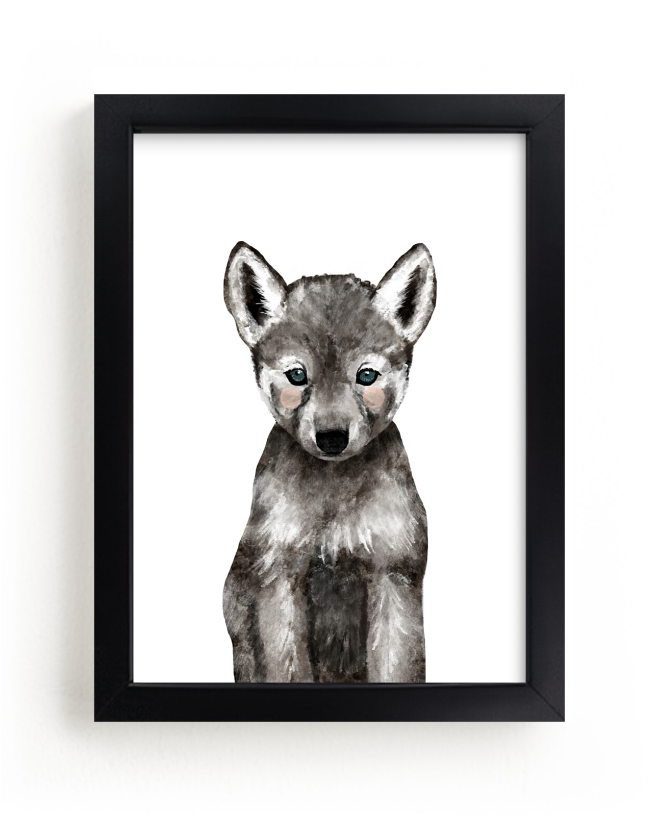 "Baby Animal Wolf" - Art Print by Cass Loh in beautiful frame options and a variety of sizes.