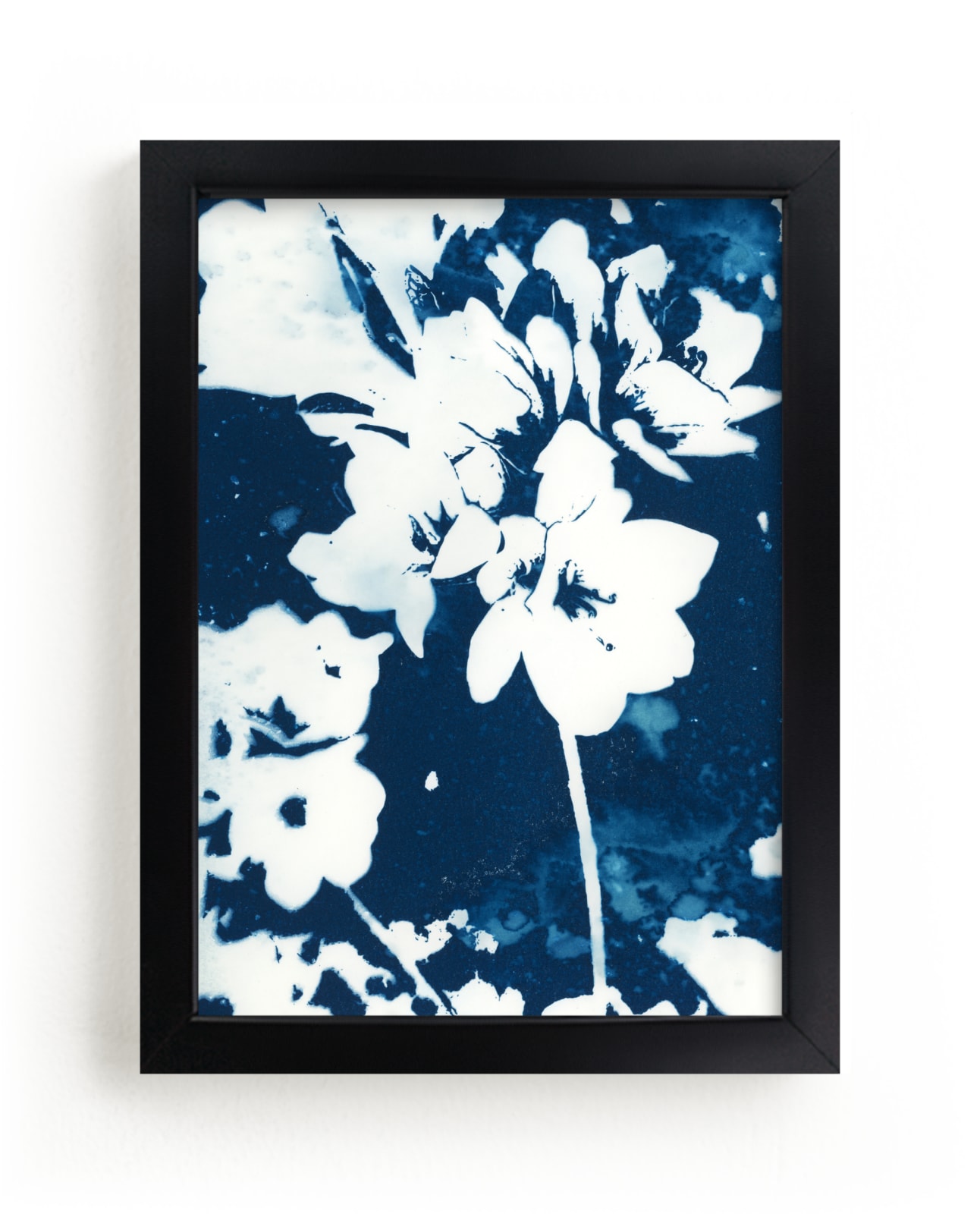 "Florid Memory Cyanotype" by Renée Stramel in beautiful frame options and a variety of sizes.