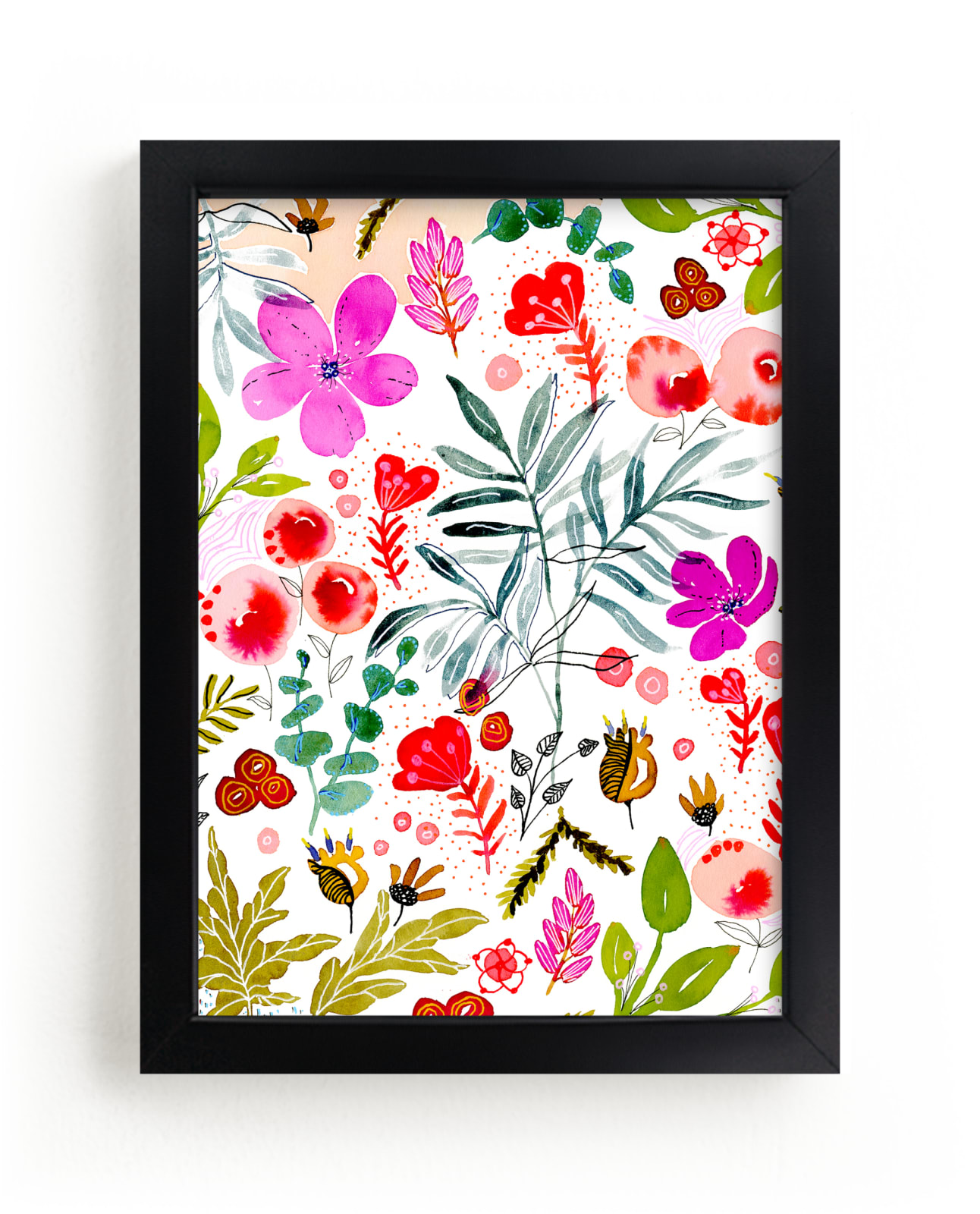 "Whimsical Flower Sketch" by Stick and Petal in beautiful frame options and a variety of sizes.