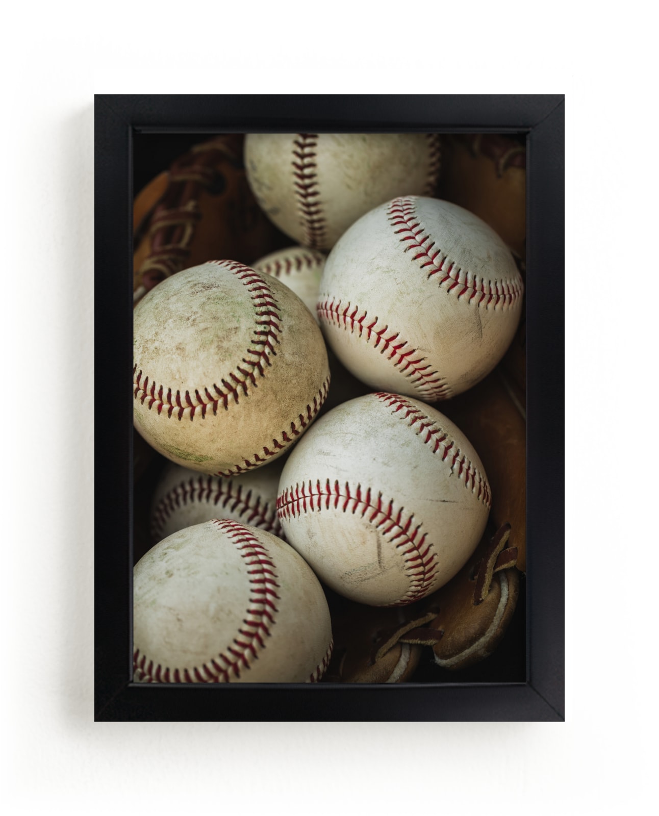 "Baseball Fever" by Helen Makadia in beautiful frame options and a variety of sizes.