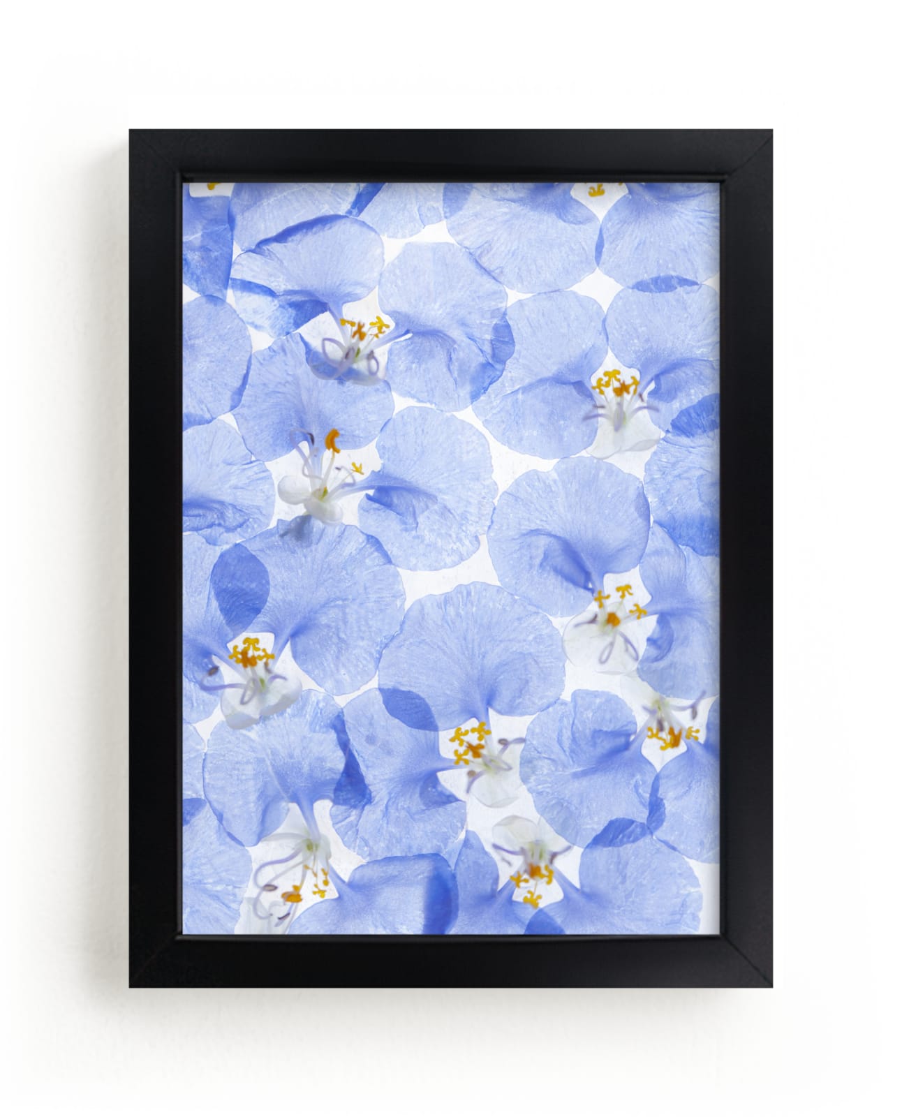 "Wildflowers in blue" by Eliane Lamb in beautiful frame options and a variety of sizes.