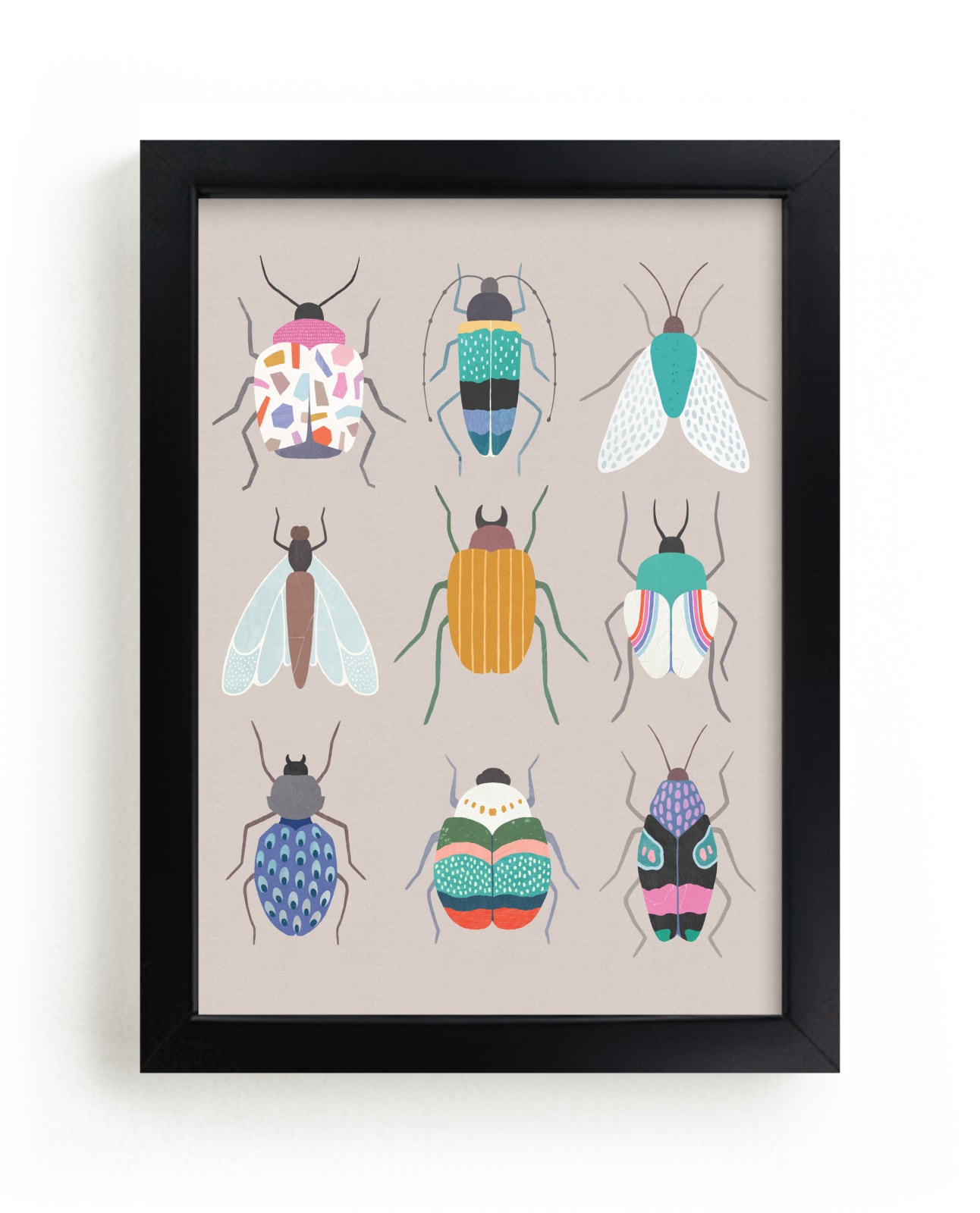 "Colorful Eclectic Insects" by McKenna Sato in beautiful frame options and a variety of sizes.