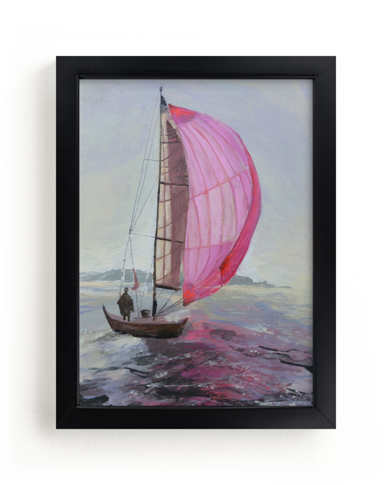 "Pink Sail" by Rachel Roe in beautiful frame options and a variety of sizes.