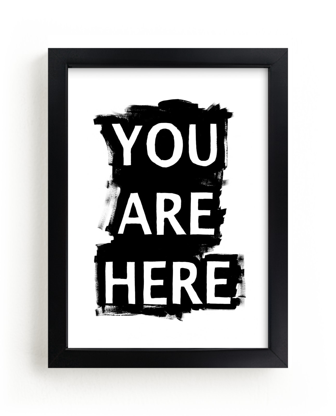 "You Are Here - Black & White" by Karyn Denten in beautiful frame options and a variety of sizes.