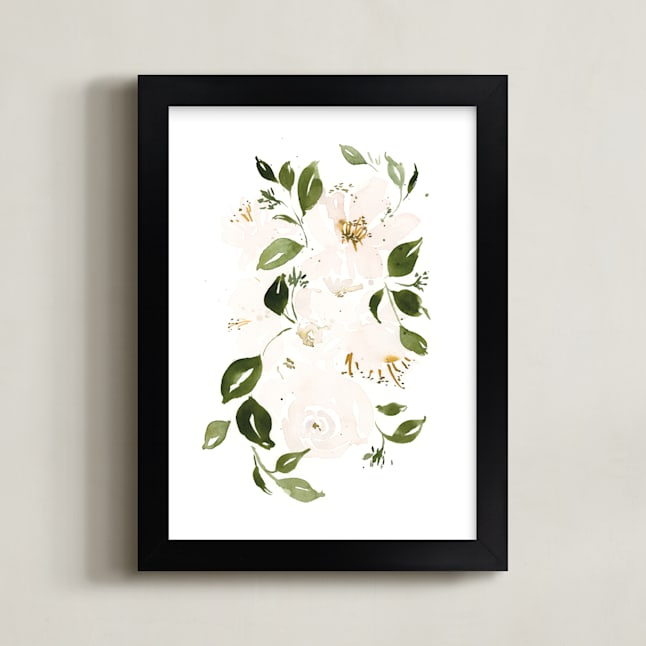 "Botanical No 34" - Art Print in Forest by Leah Bisch - Framed
