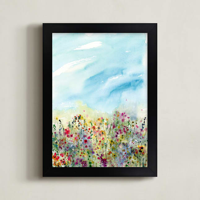 "Rise N Shine" - Art Print in Sky by Lindsay Megahed - Framed