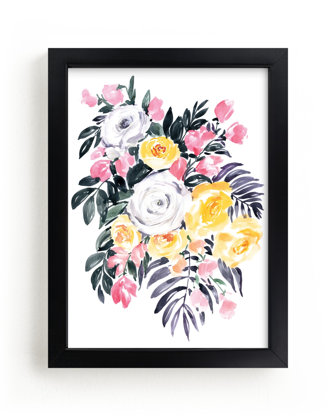 "Harriet watercolor bouquet" by Rosana Laiz Blursbyai in beautiful frame options and a variety of sizes.
