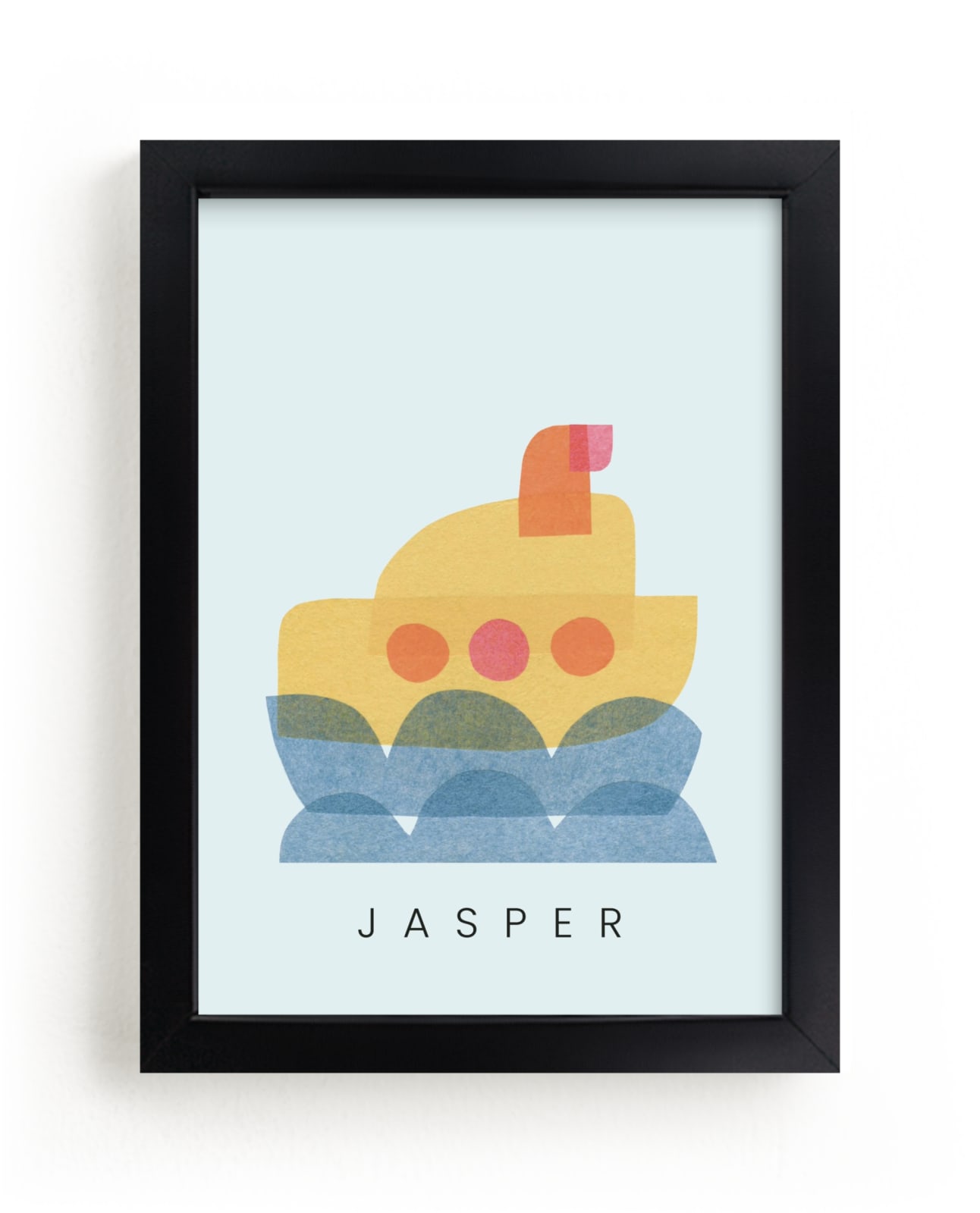 "paper submarine" - Custom Open Edition Nursery Art Print by Carrie Moradi in beautiful frame options and a variety of sizes.