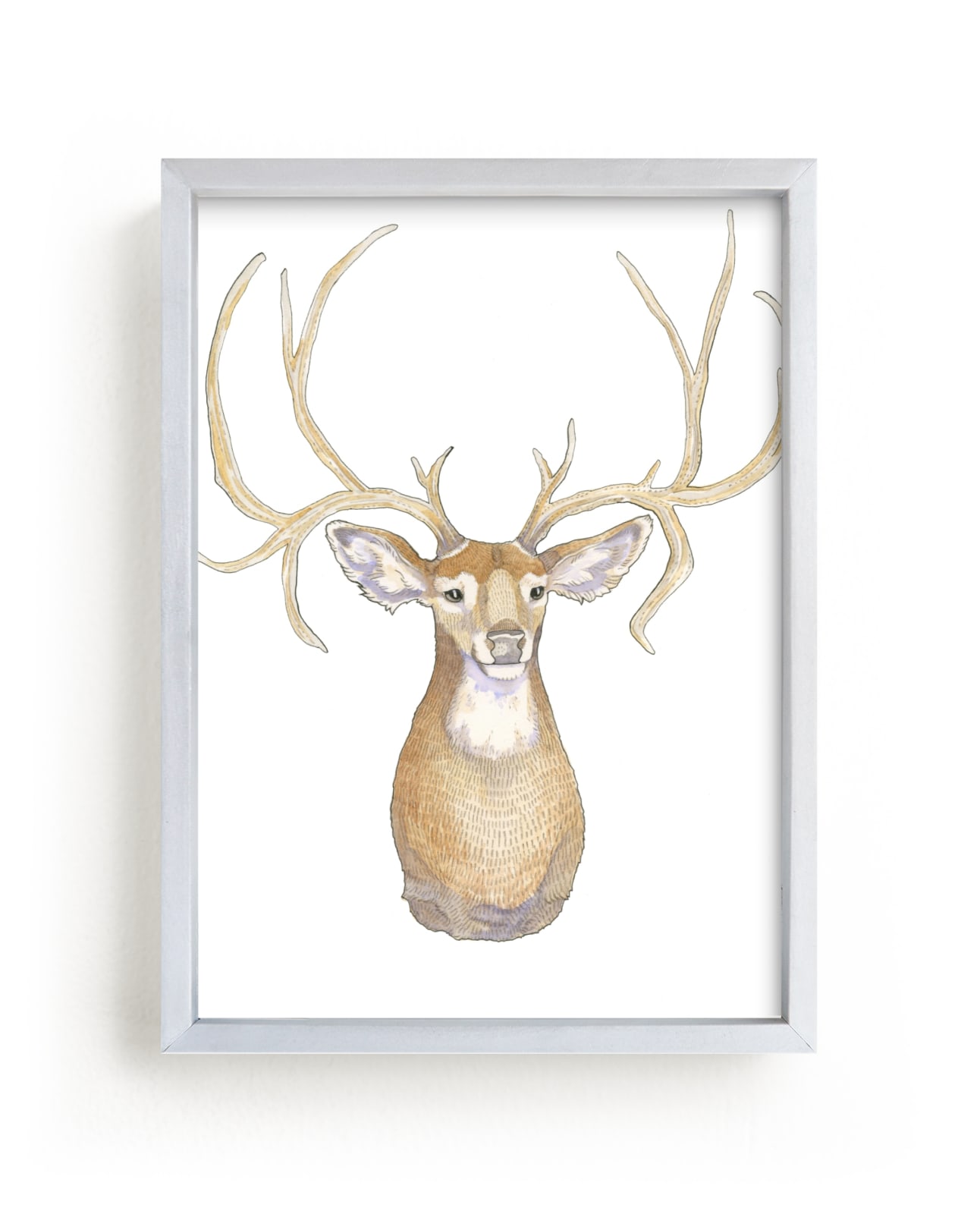"Deer Mr. Buck" - Limited Edition Art Print by Natalie Groves in beautiful frame options and a variety of sizes.