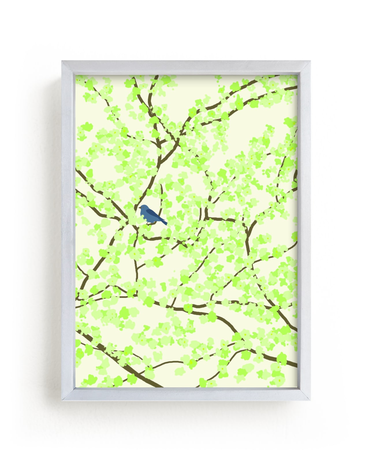 "Plum tree with Birds in Spring" - Limited Edition Art Print by Jorey Hurley in beautiful frame options and a variety of sizes.