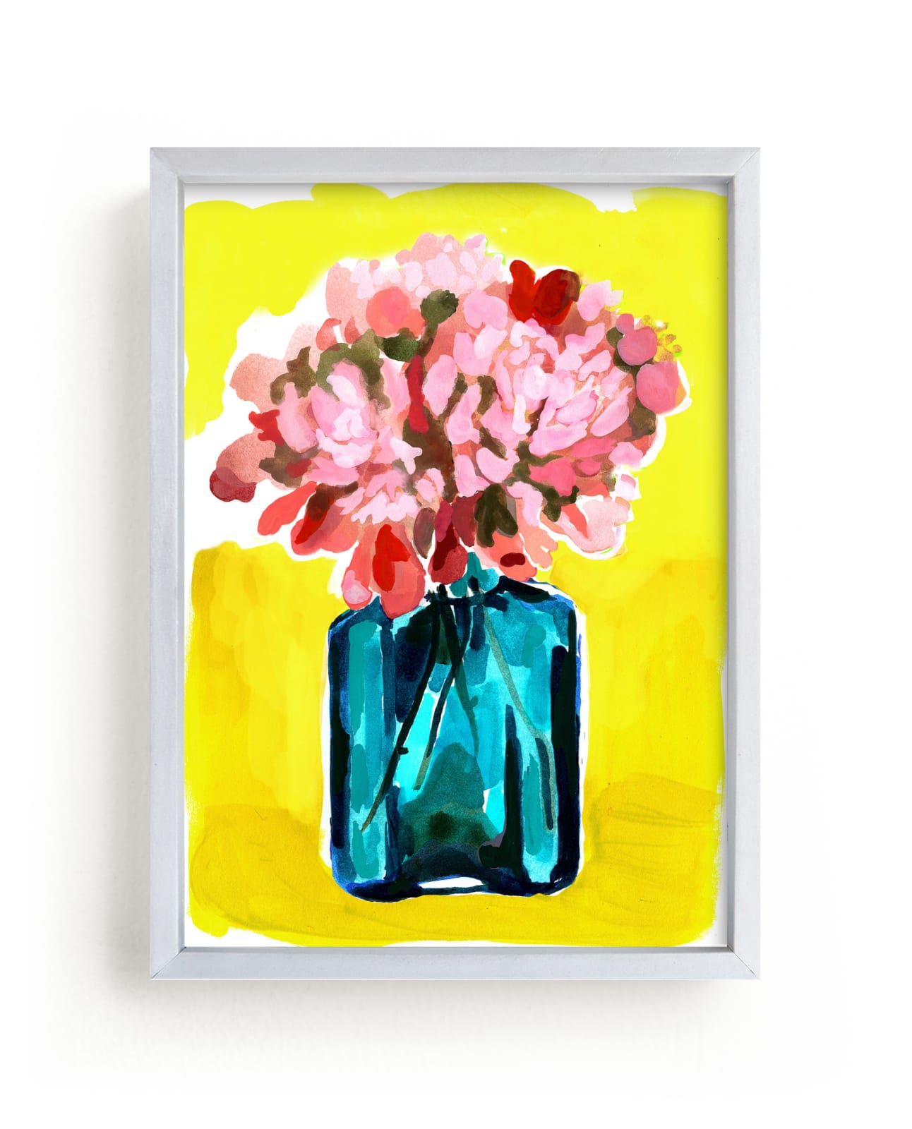 "Peony Bottle" - Limited Edition Art Print by Betty Hatchett in beautiful frame options and a variety of sizes.
