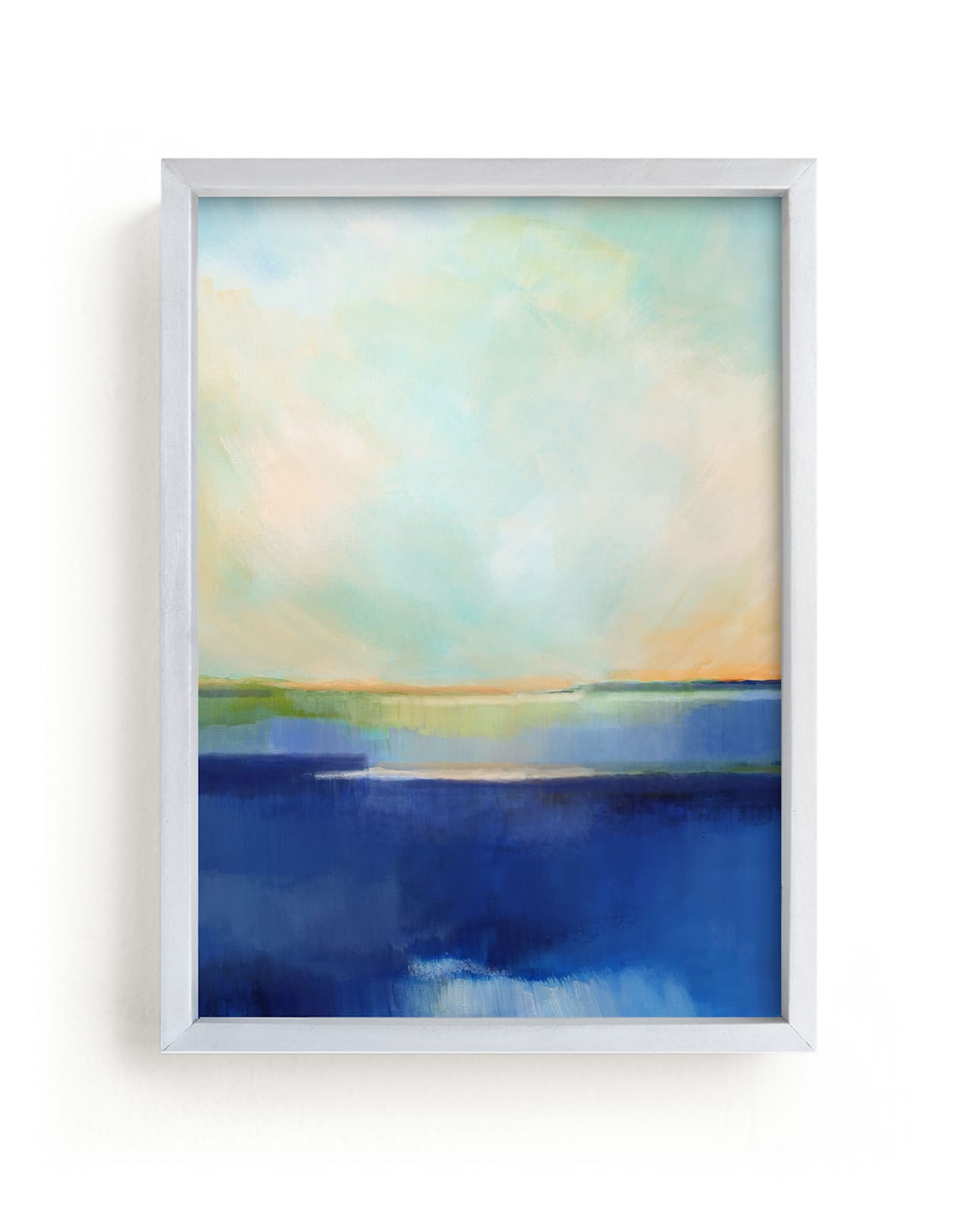 "Blue Waterfall" - Art Print by AlisonJerry in beautiful frame options and a variety of sizes.