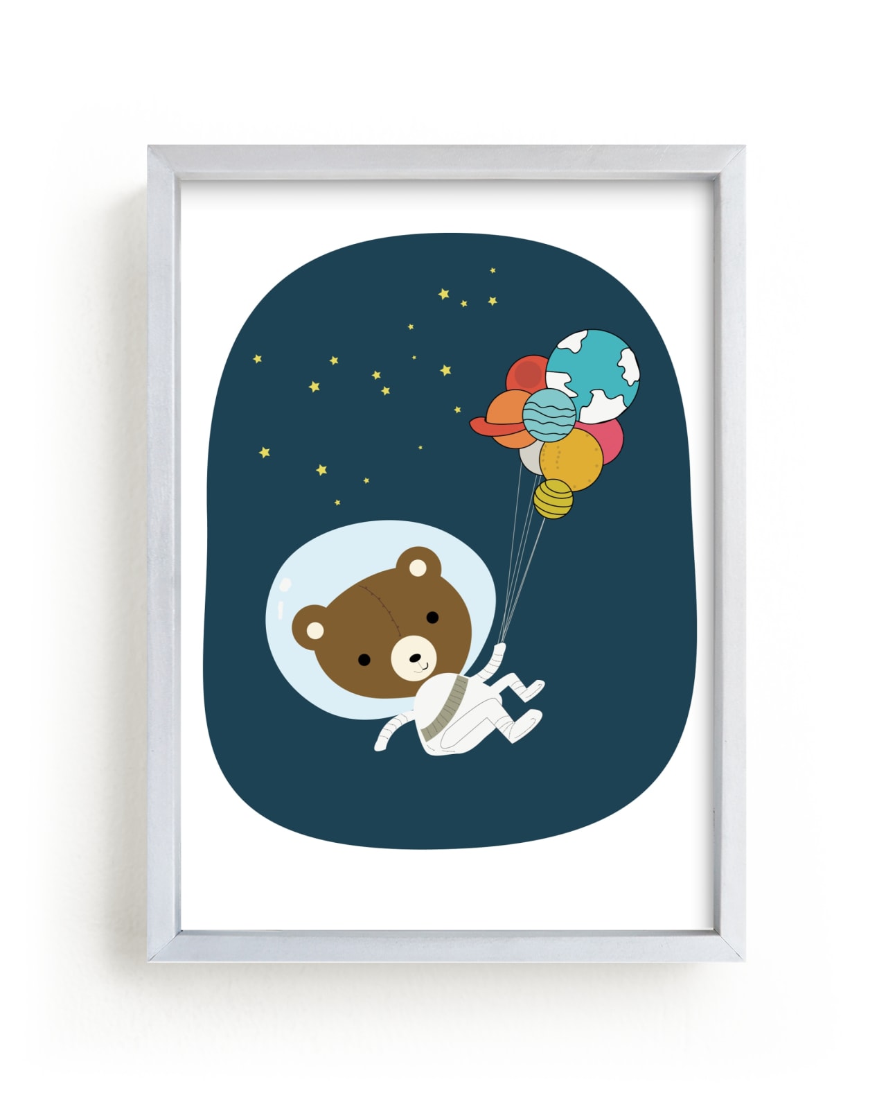 "Astro Bear" - Art Print by Char-Lynn Griffiths in beautiful frame options and a variety of sizes.