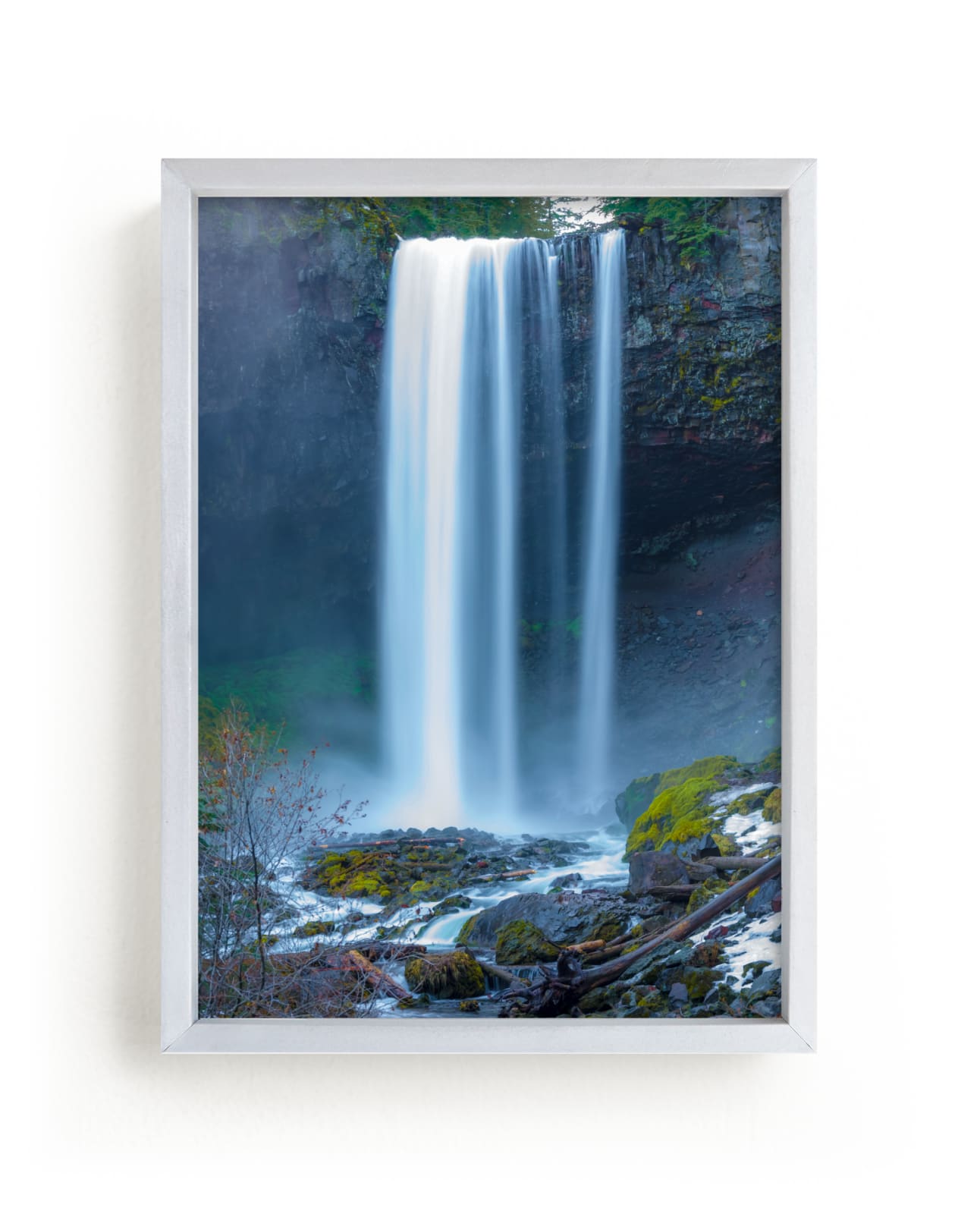 "Winter Morning at Tamanawas Falls" by Abby Ehntholt in beautiful frame options and a variety of sizes.
