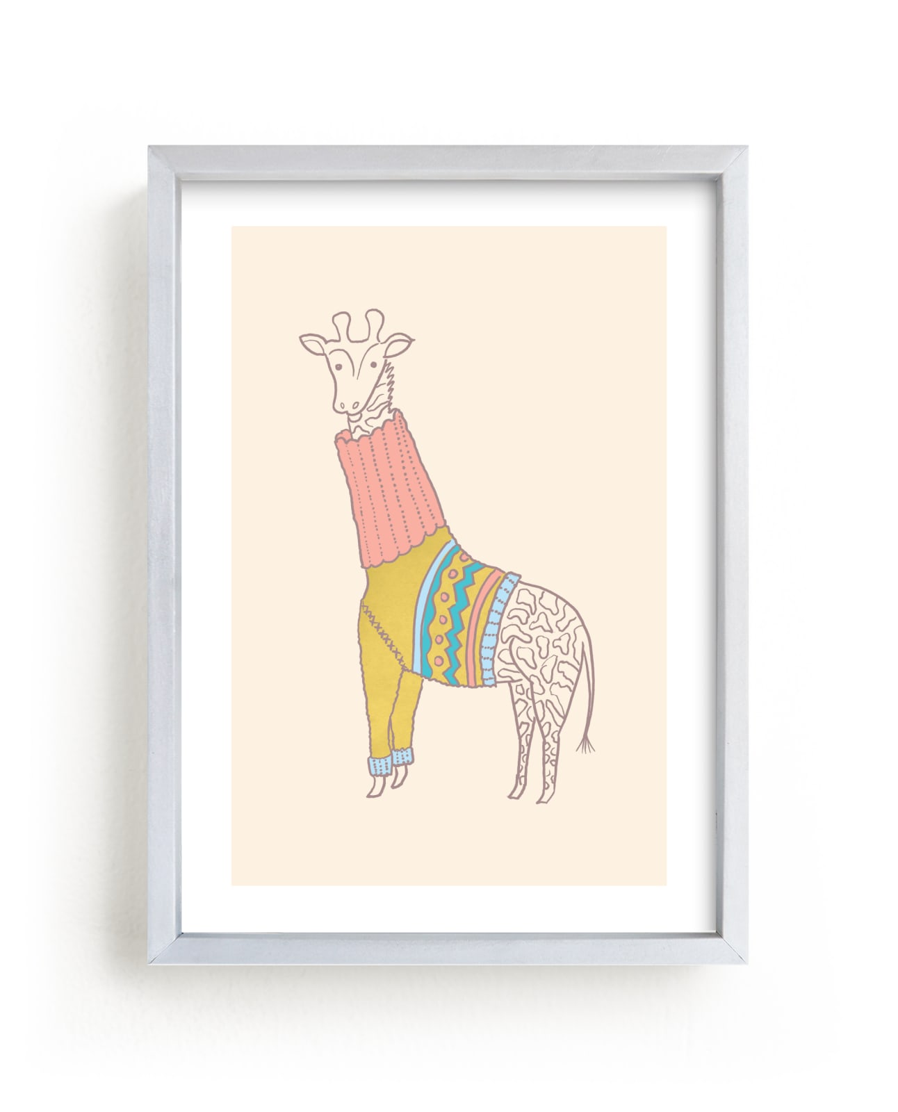 "Fiesta Turtleneck" - Limited Edition Art Print by Meg Gleason in beautiful frame options and a variety of sizes.