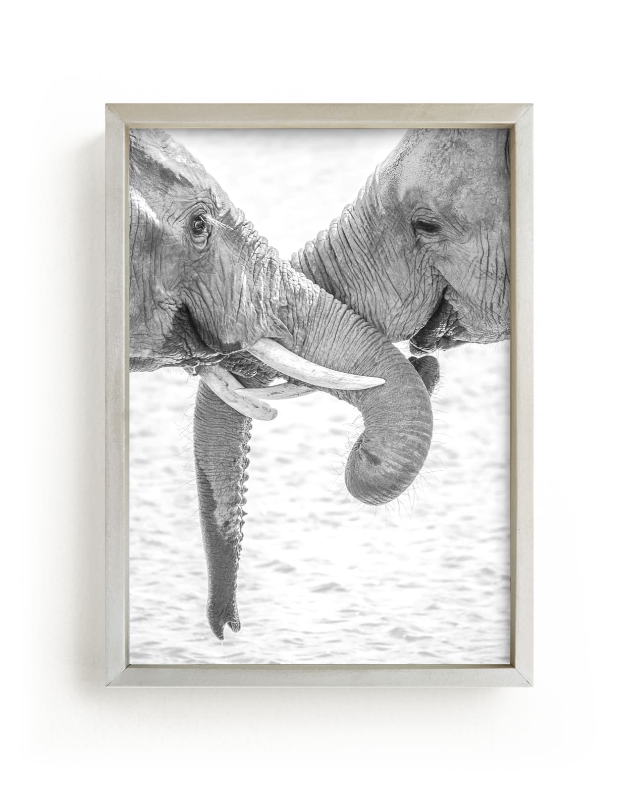 "Elephant Love" - Limited Edition Art Print by Jennifer Mckinnon Richman in beautiful frame options and a variety of sizes.