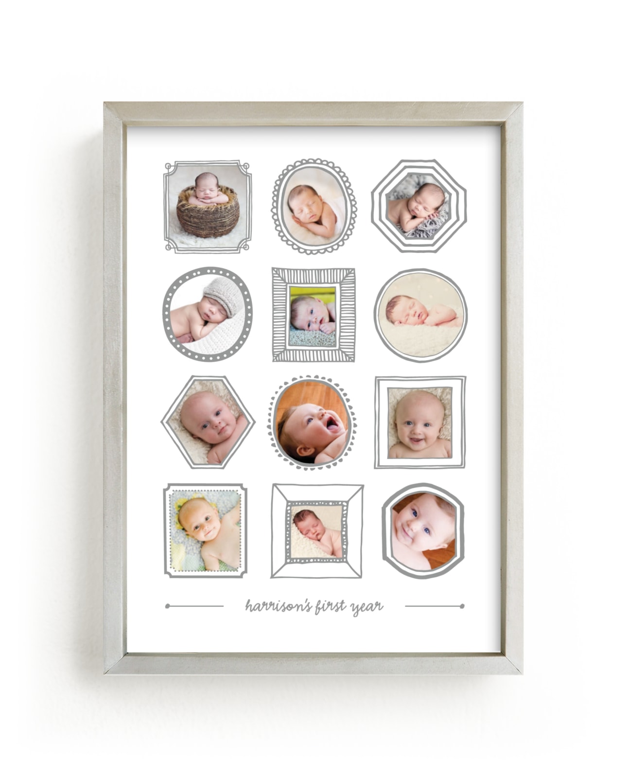 "Framed Months" - Custom Photo Art by Erica Krystek in beautiful frame options and a variety of sizes.