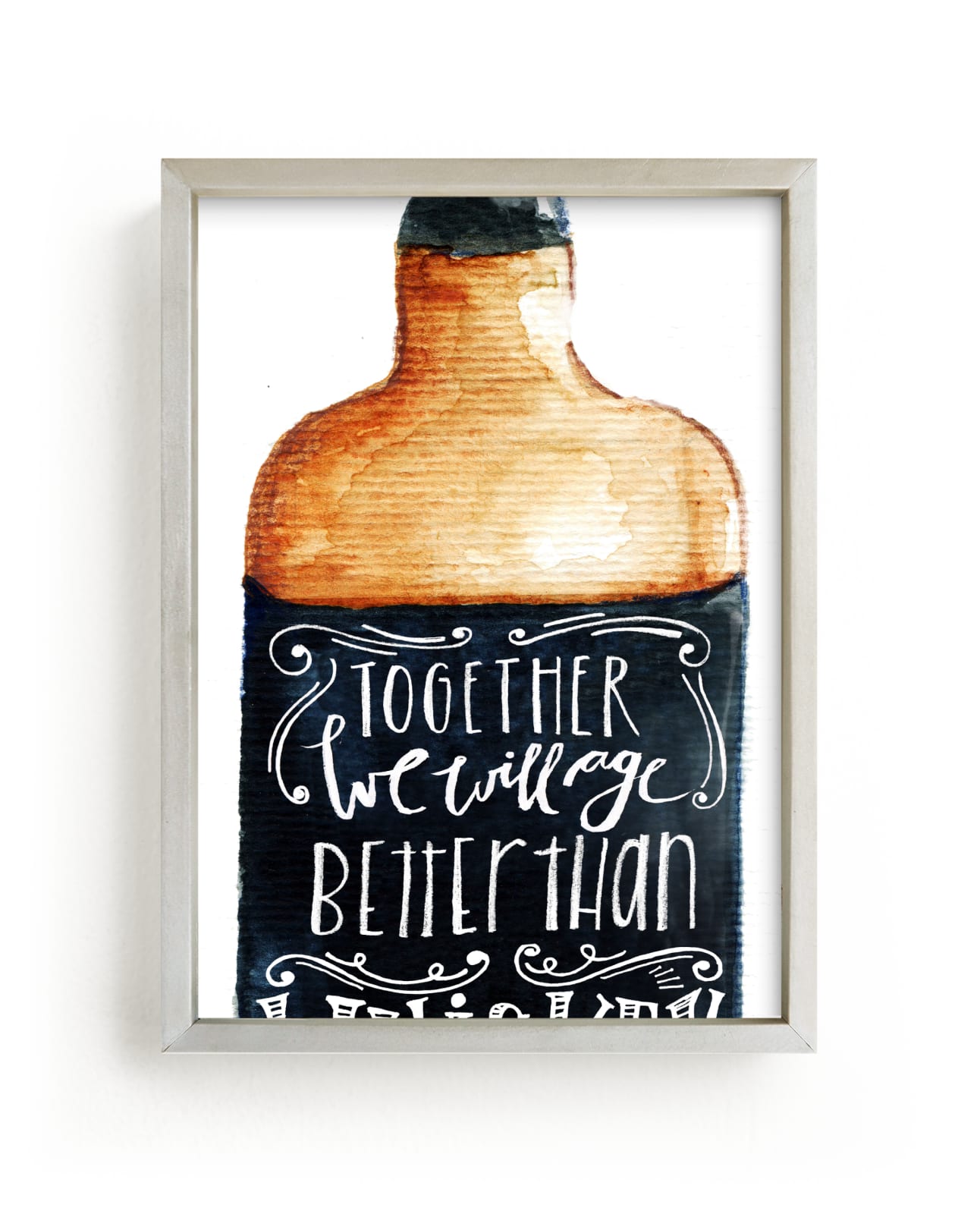 "Better than whiskey" - Limited Edition Art Print by Lulaloo in beautiful frame options and a variety of sizes.