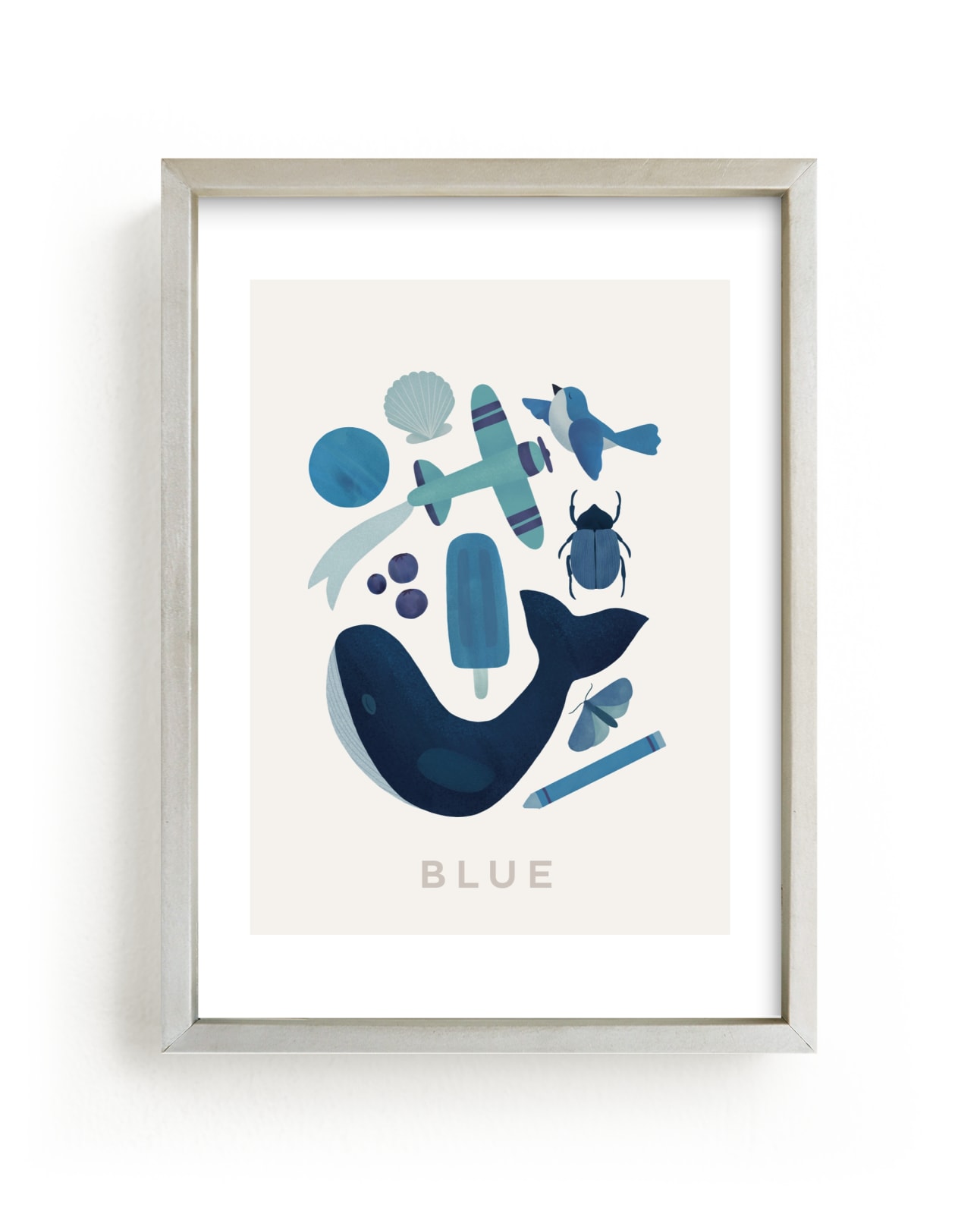 "Ten Blue Things" - Limited Edition Art Print by Ana Peake in beautiful frame options and a variety of sizes.
