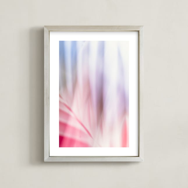 "abstract palms II" - Art Print in berry by Kamala Nahas - Framed