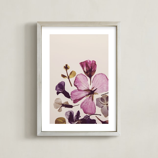 "Forever in Bloom" - Art Print in Pink by Karen Kardatzke - Framed