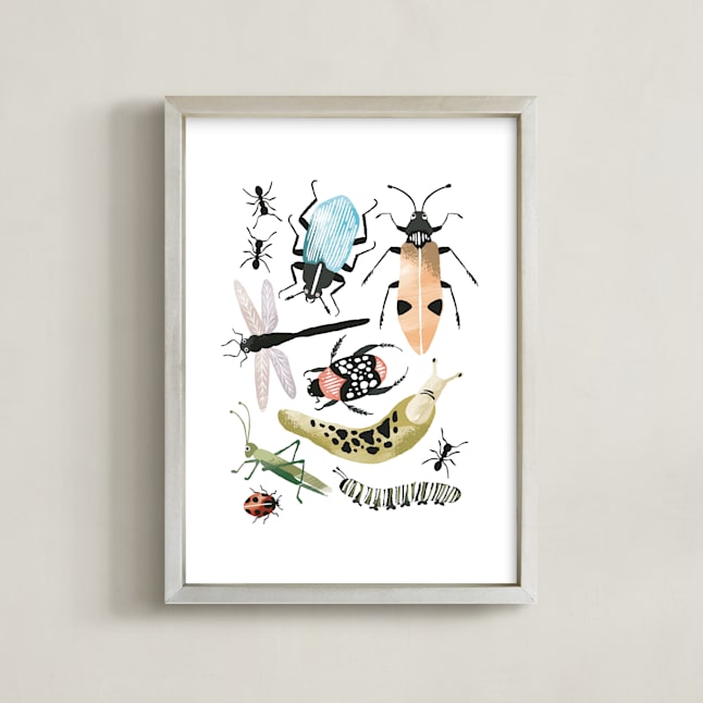 "Buggy" - Art Print in Brights by Alethea and Ruth - Framed