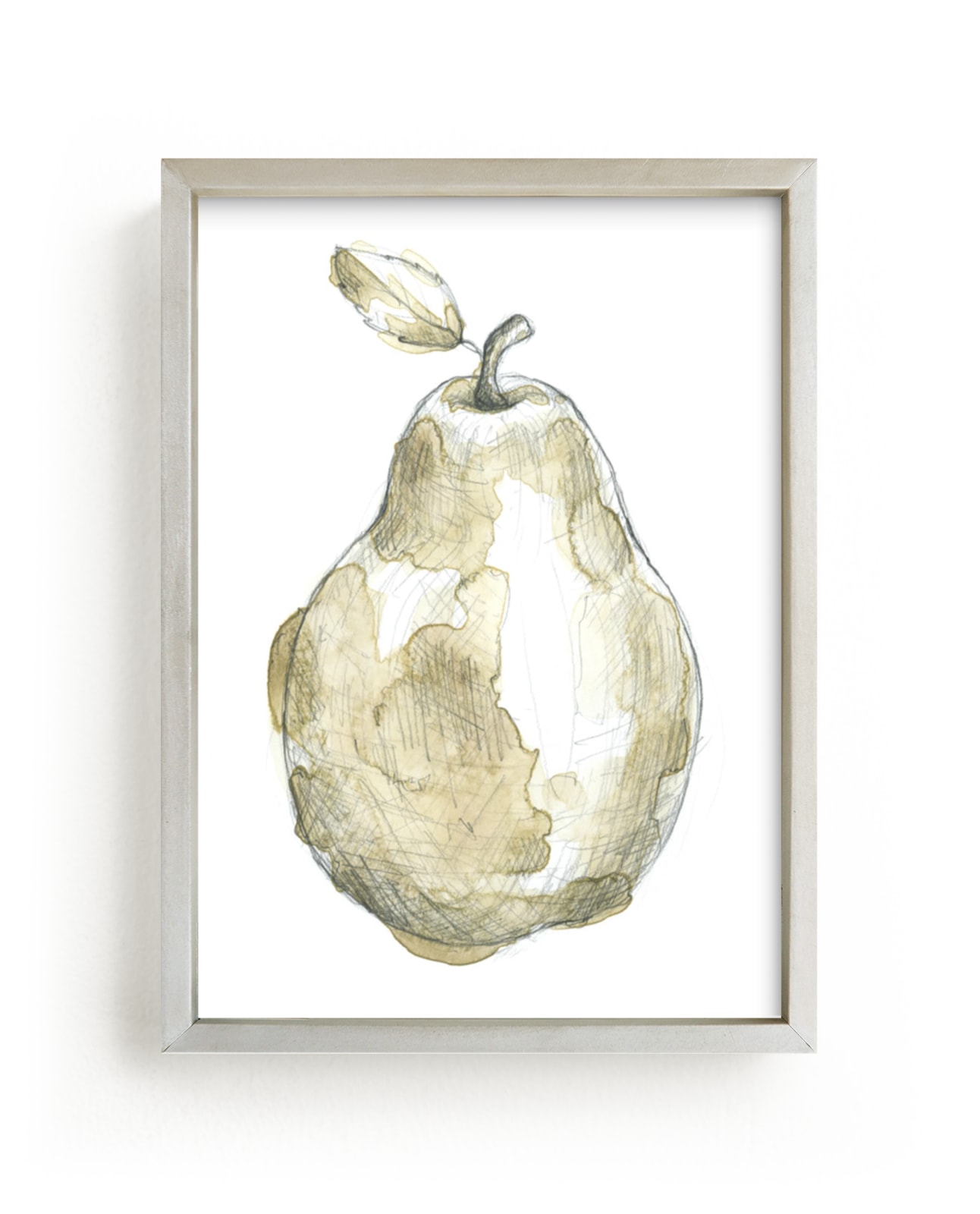 "Eat More Fruits - Pear" - Art Print by Susanne Kasielke in beautiful frame options and a variety of sizes.