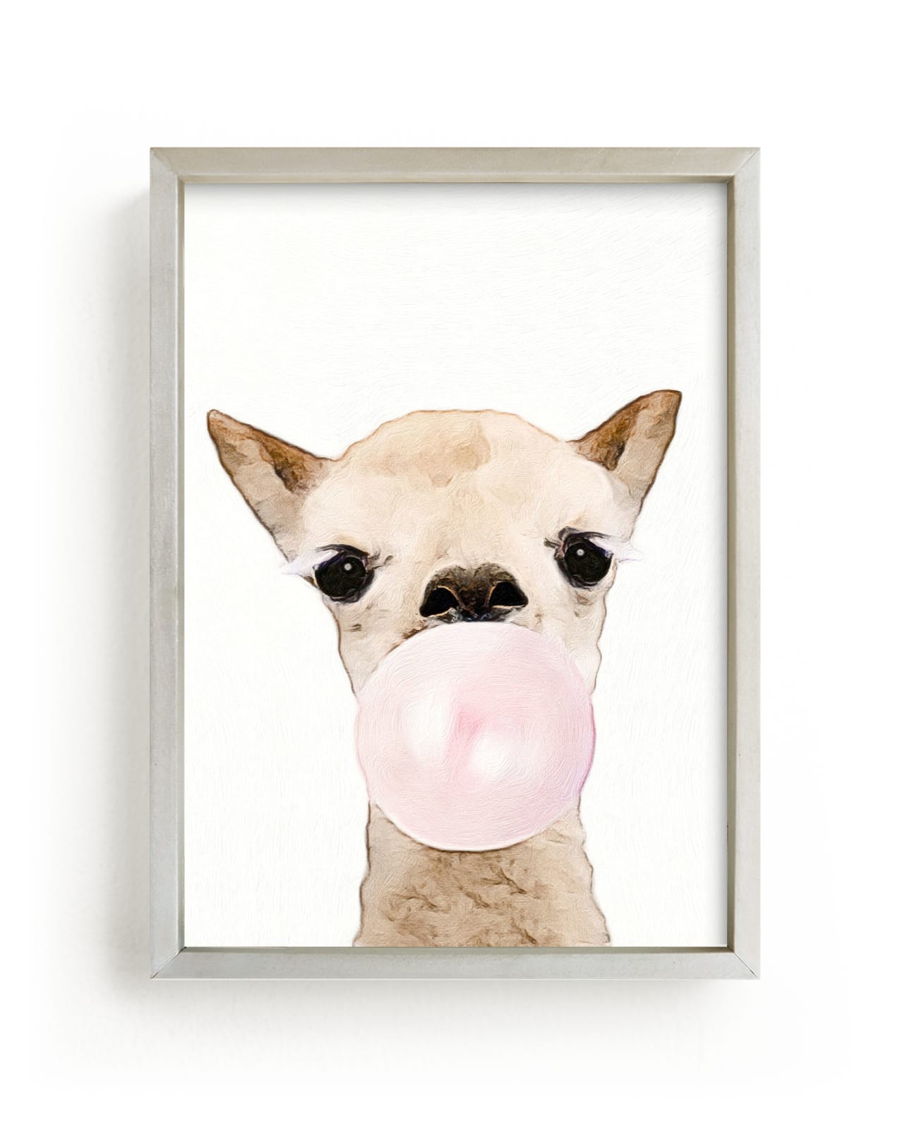 "Bubblegum Animals: Llama" - Art Print by Maja Cunningham in beautiful frame options and a variety of sizes.