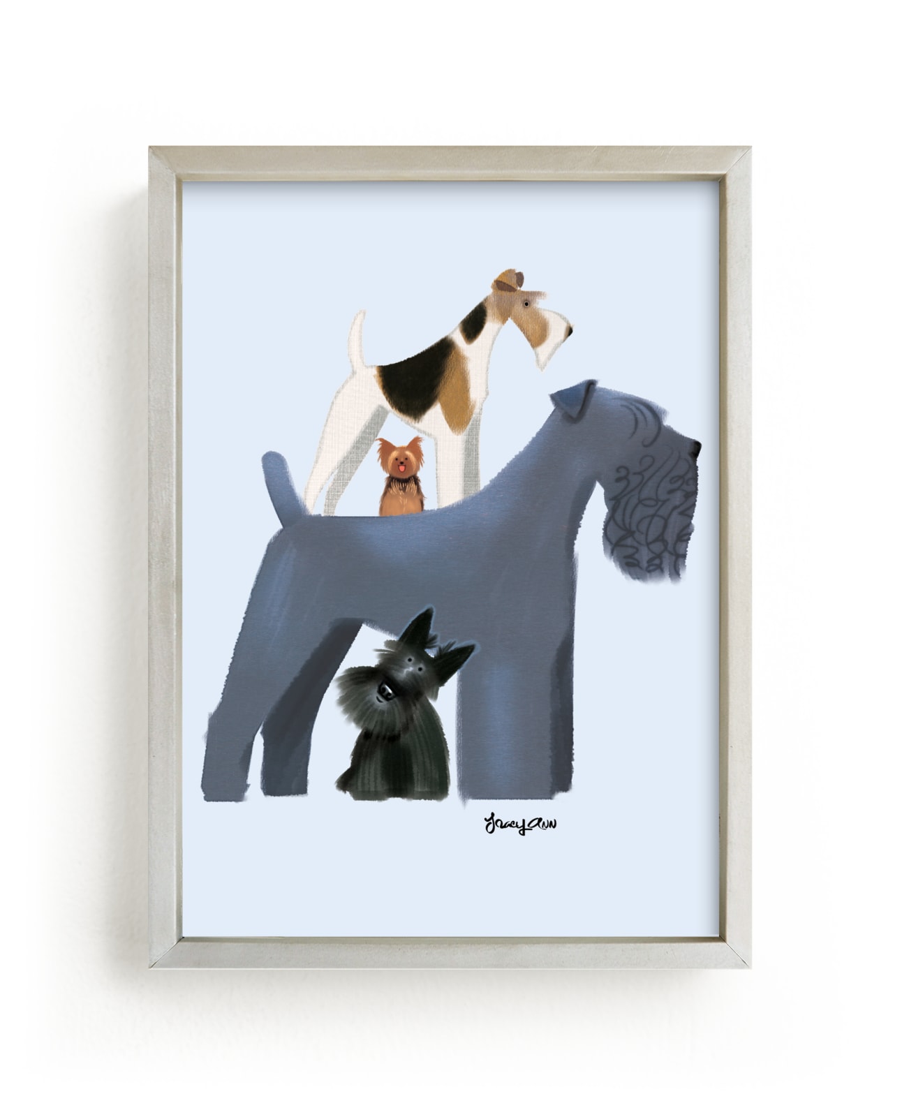 "Terrier Dogs" by Tracy Ann in beautiful frame options and a variety of sizes.