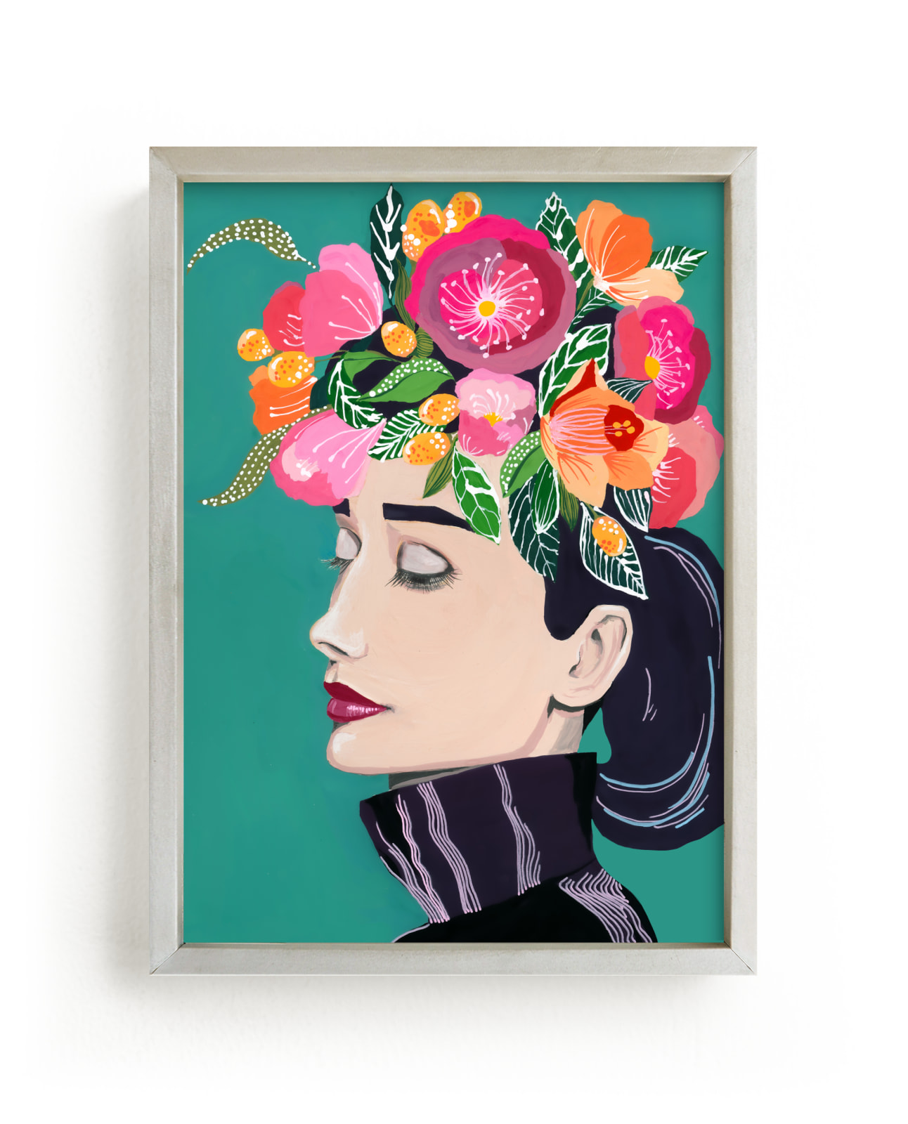 "Audrey's Portrait" by Stick and Petal in beautiful frame options and a variety of sizes.