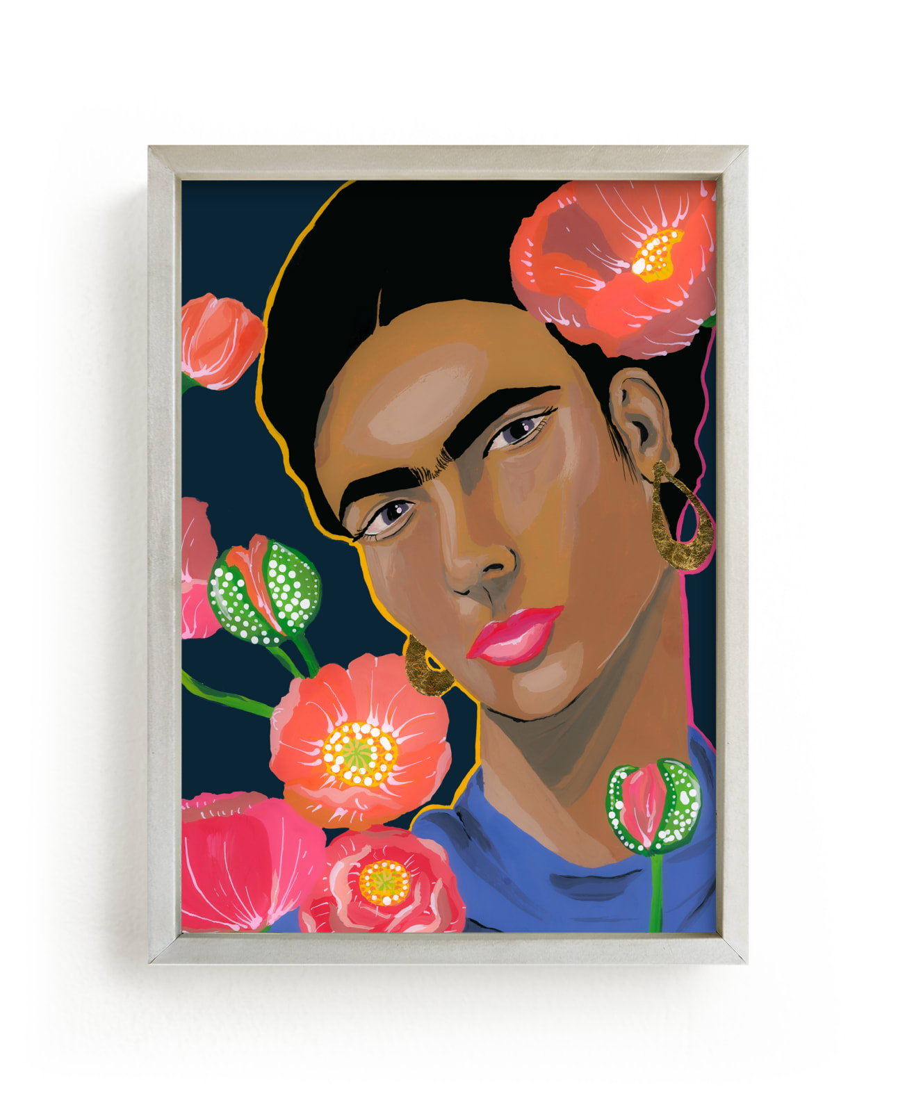 "Frida's Portrait" by Stick and Petal in beautiful frame options and a variety of sizes.
