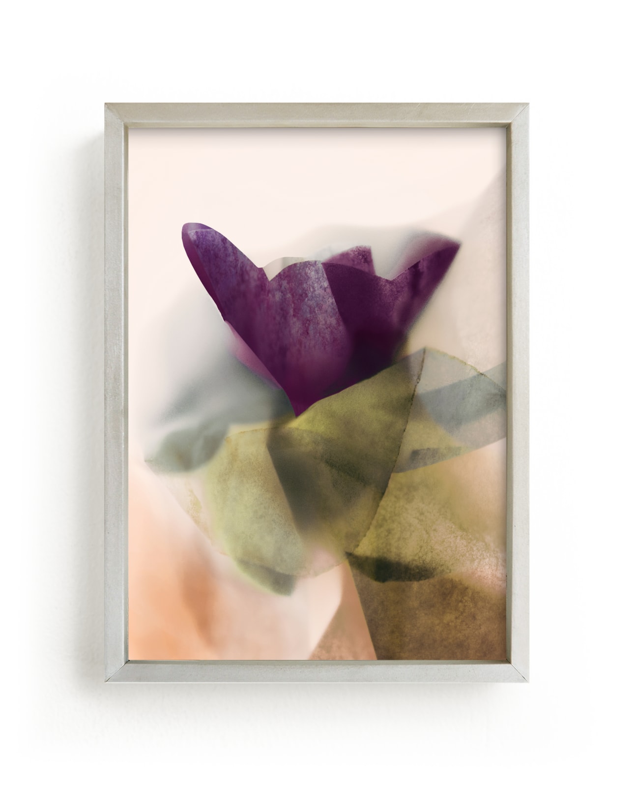 "Mauve Flower" by Karen Kardatzke in beautiful frame options and a variety of sizes.