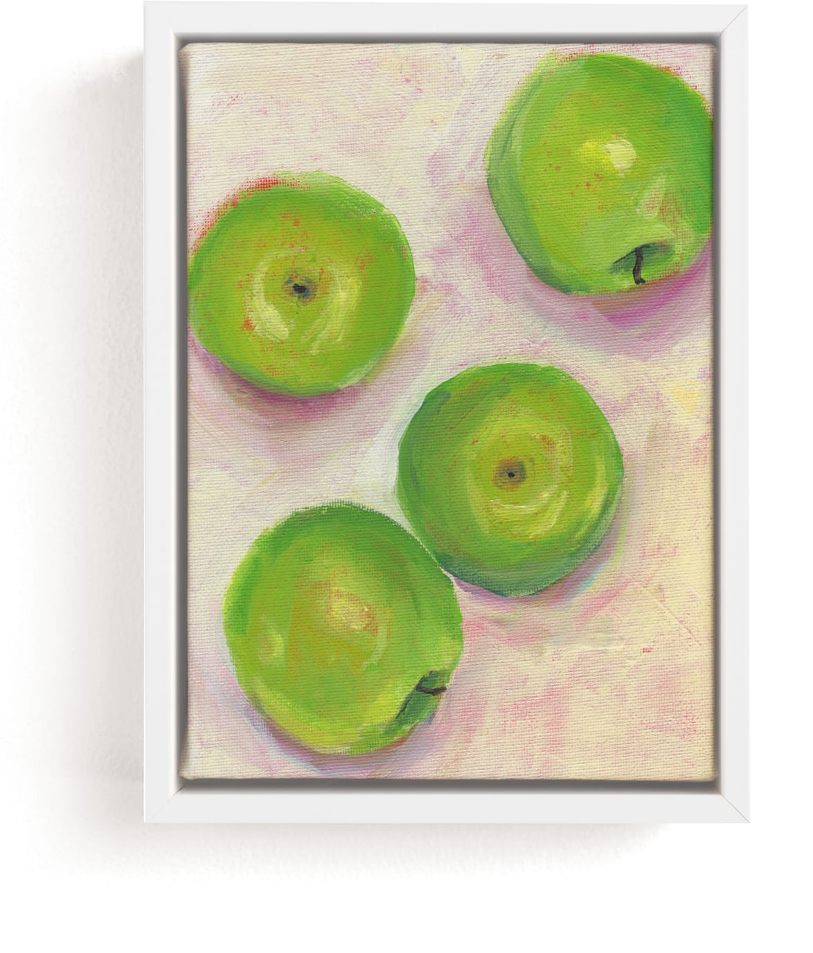 This is a ivory art by Lindsay Megahed called Green Apples.