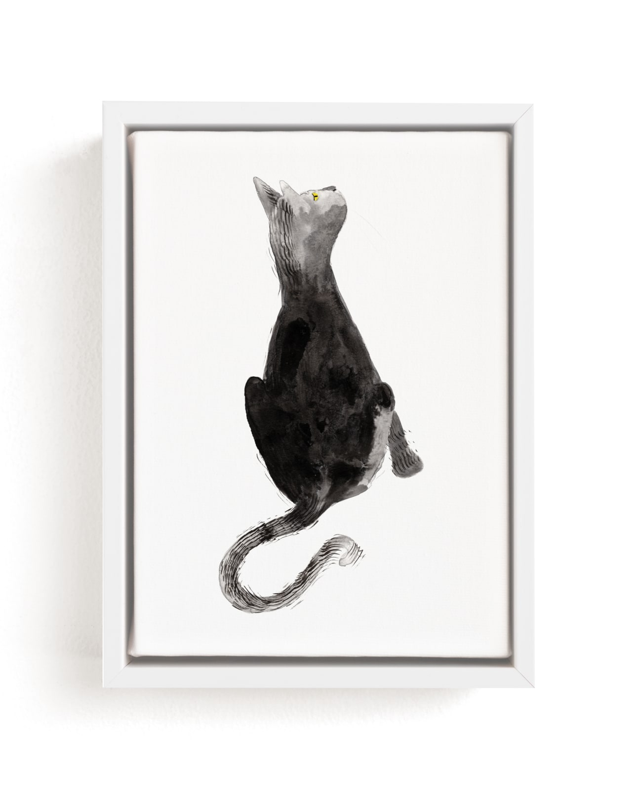 "Sumi Cat" - Limited Edition Art Print by Papernoten in beautiful frame options and a variety of sizes.