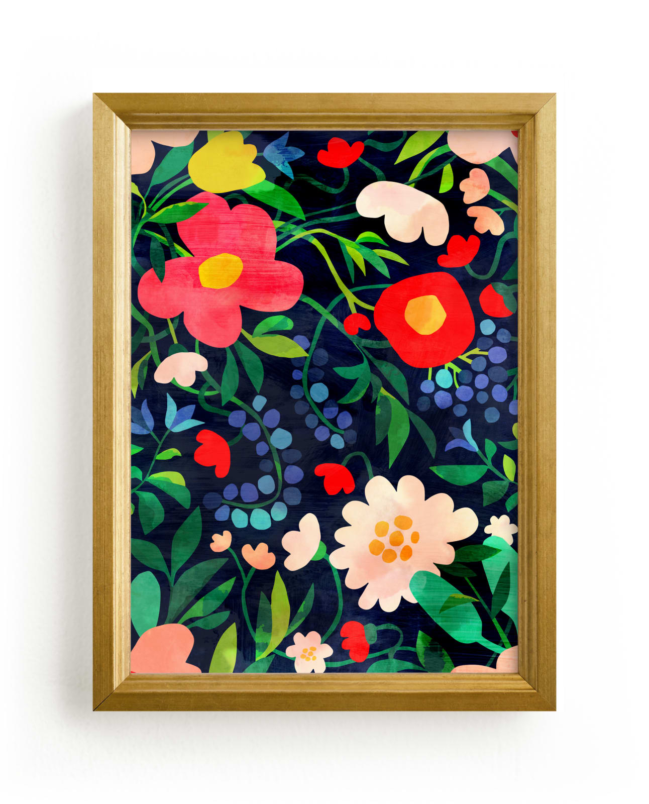 "Summer Flowers" - Limited Edition Art Print by Mojca Dolinar in beautiful frame options and a variety of sizes.