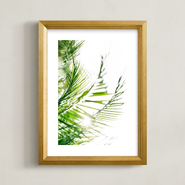 "Palm 2" - Art Print in color by Kamala Nahas - Framed