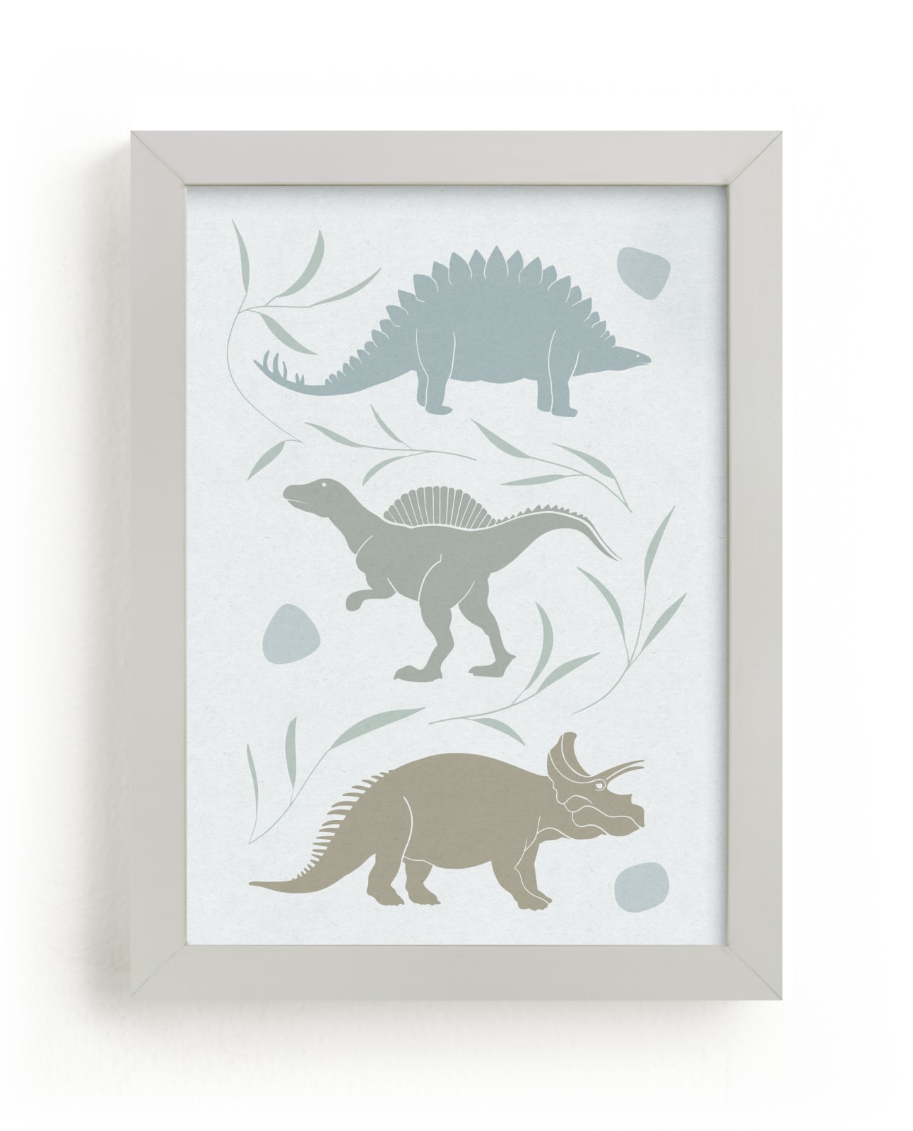 "Gentle Dinosaurs" - Art Print by Leanne Friedberg in beautiful frame options and a variety of sizes.