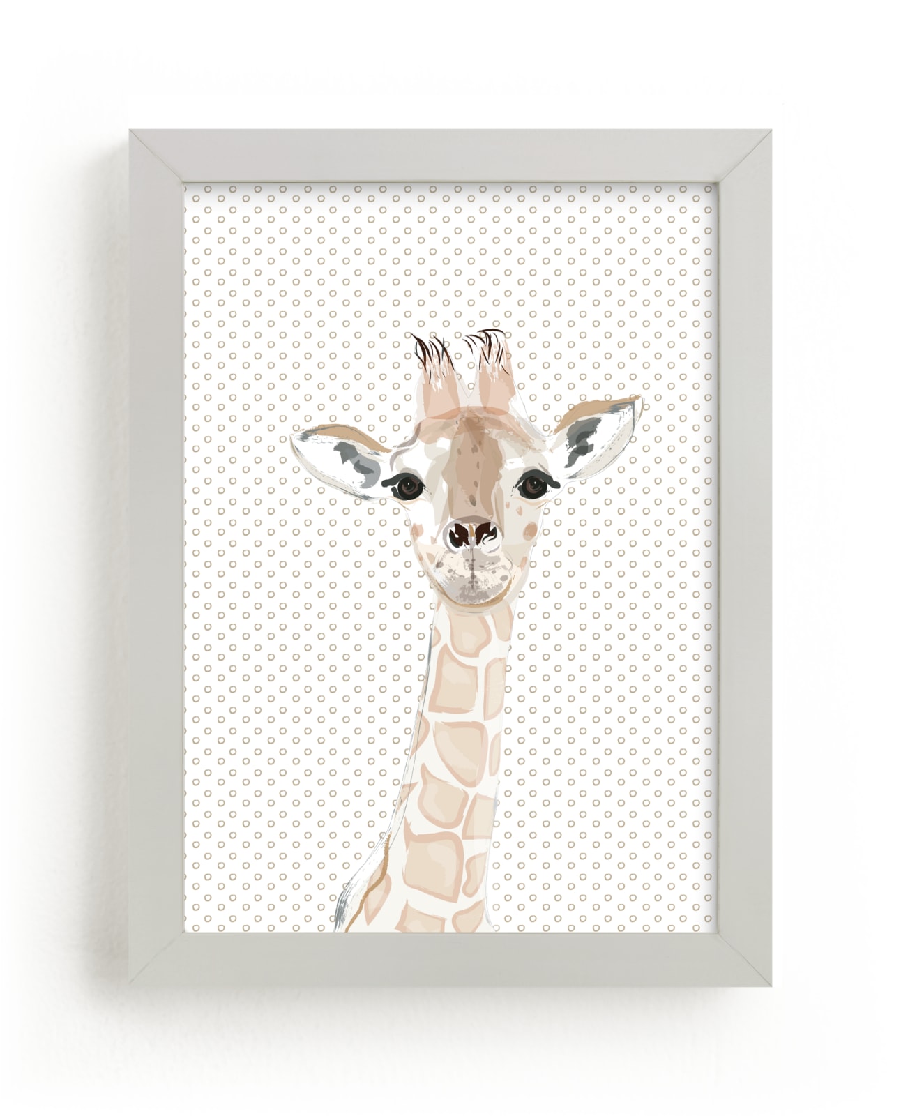 "Baby Giraffe Art Print " - Art Print by Rebecca Marchese in beautiful frame options and a variety of sizes.