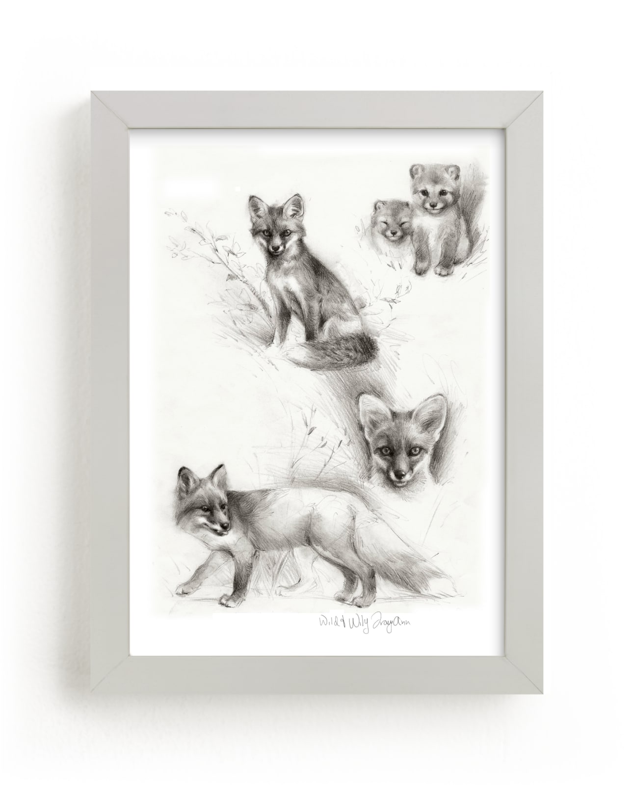 "Wild and Wily Fox" by Tracy Ann in beautiful frame options and a variety of sizes.