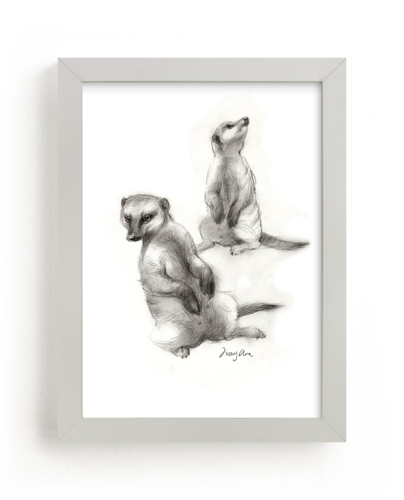 "Meerkats" by Tracy Ann in beautiful frame options and a variety of sizes.