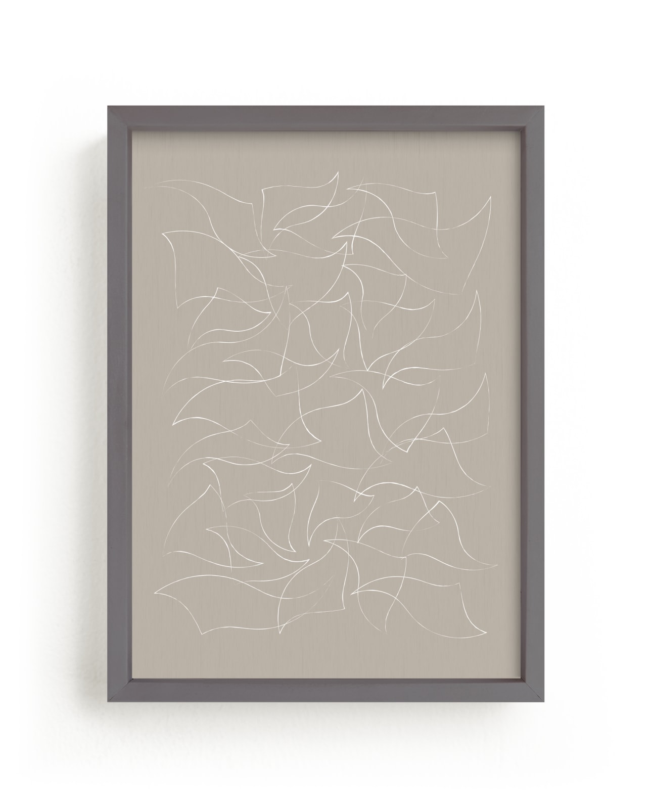 "Flock (Taupe)" by Yohaku Oshima in beautiful frame options and a variety of sizes.