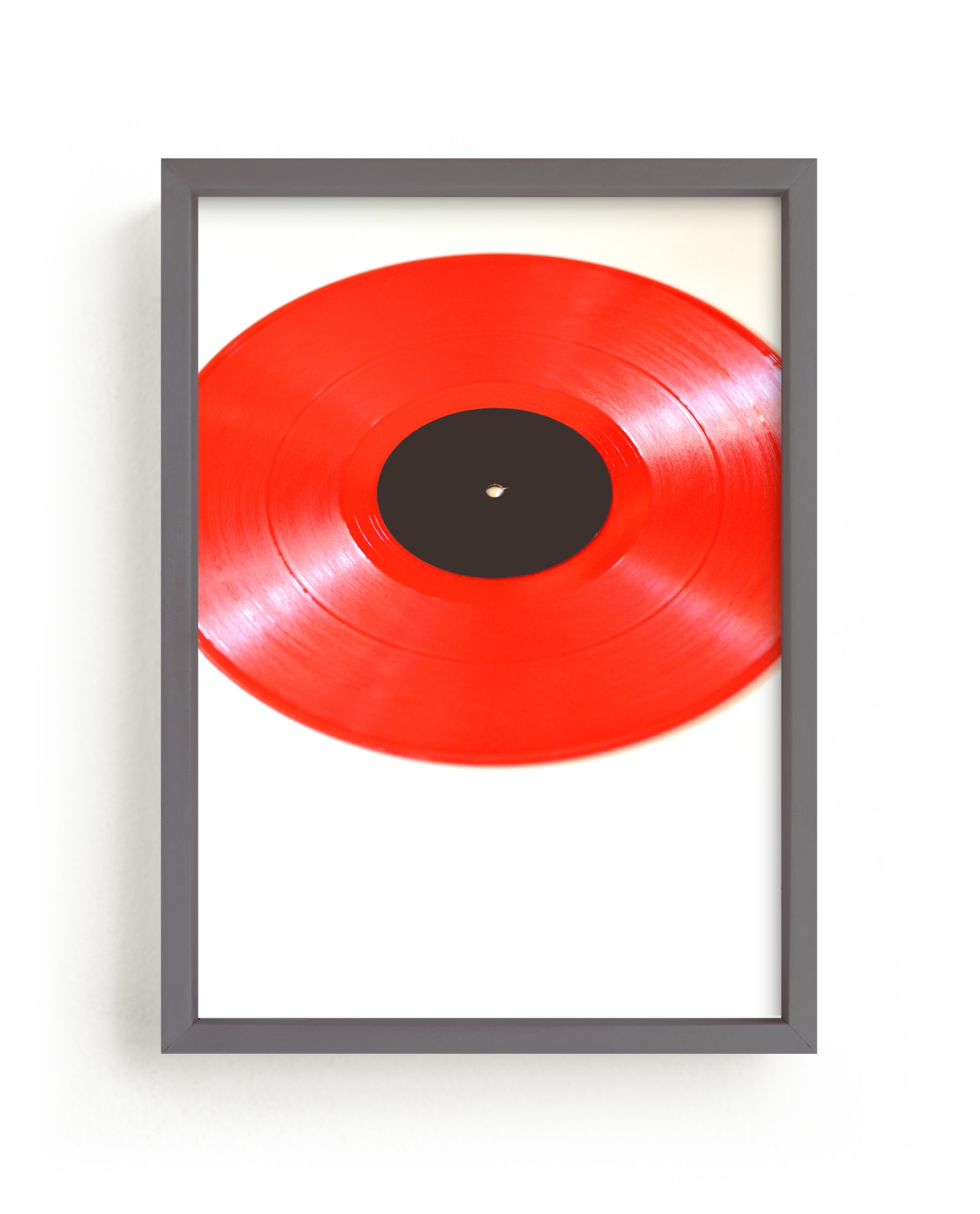 "Red Vinyl " by Jonathan Brooks in beautiful frame options and a variety of sizes.