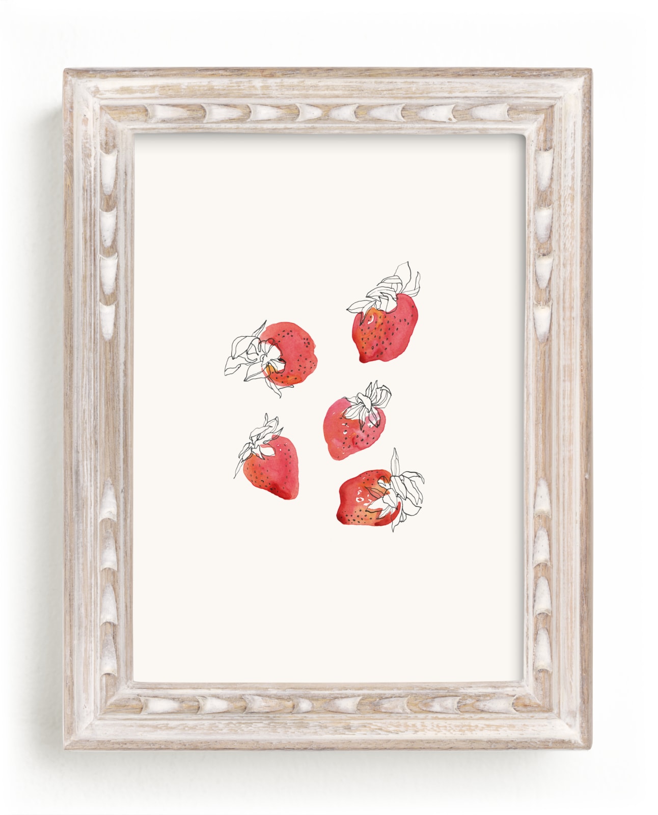 "Strawberries" - Open Edition Fine Art Print by Catilustre in beautiful frame options and a variety of sizes.
