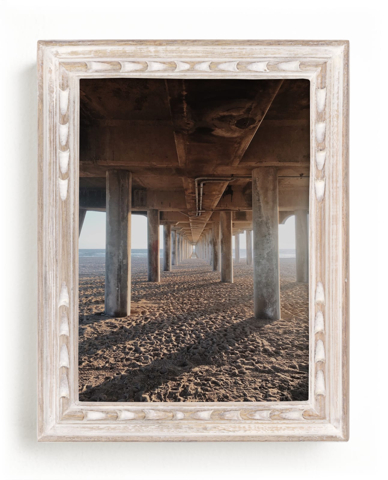 "HB Pier" - Art Print by Christian Florin in beautiful frame options and a variety of sizes.