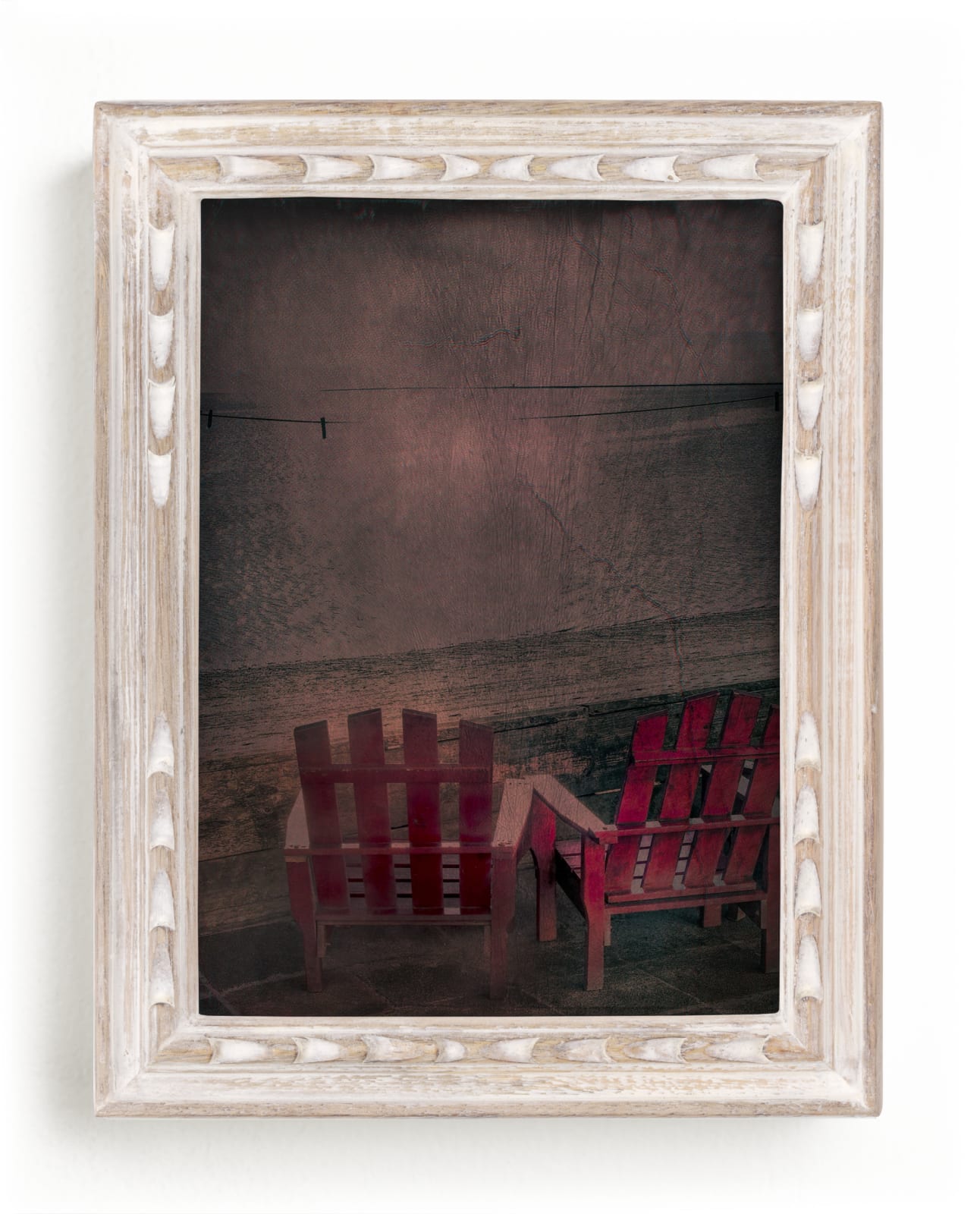 "Two Red Chairs" - Art Print by Andy Mars in beautiful frame options and a variety of sizes.